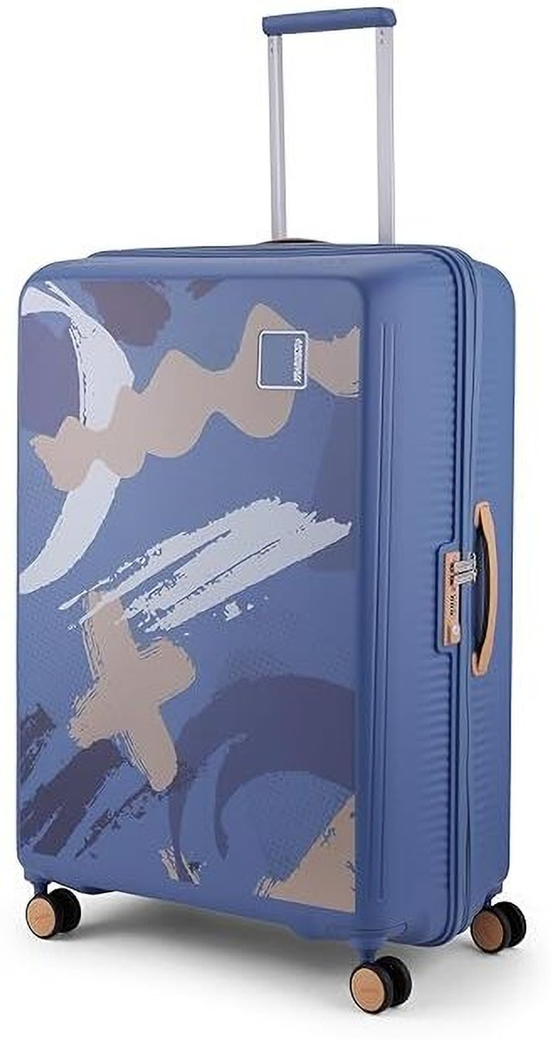 Image of AMERICAN TOURISTER Printed hard Suitcase trolley bag with 8 wheel,TSA lock & 3 yrs warranty Cabin Suitcase 8 Wheels - 22 inch