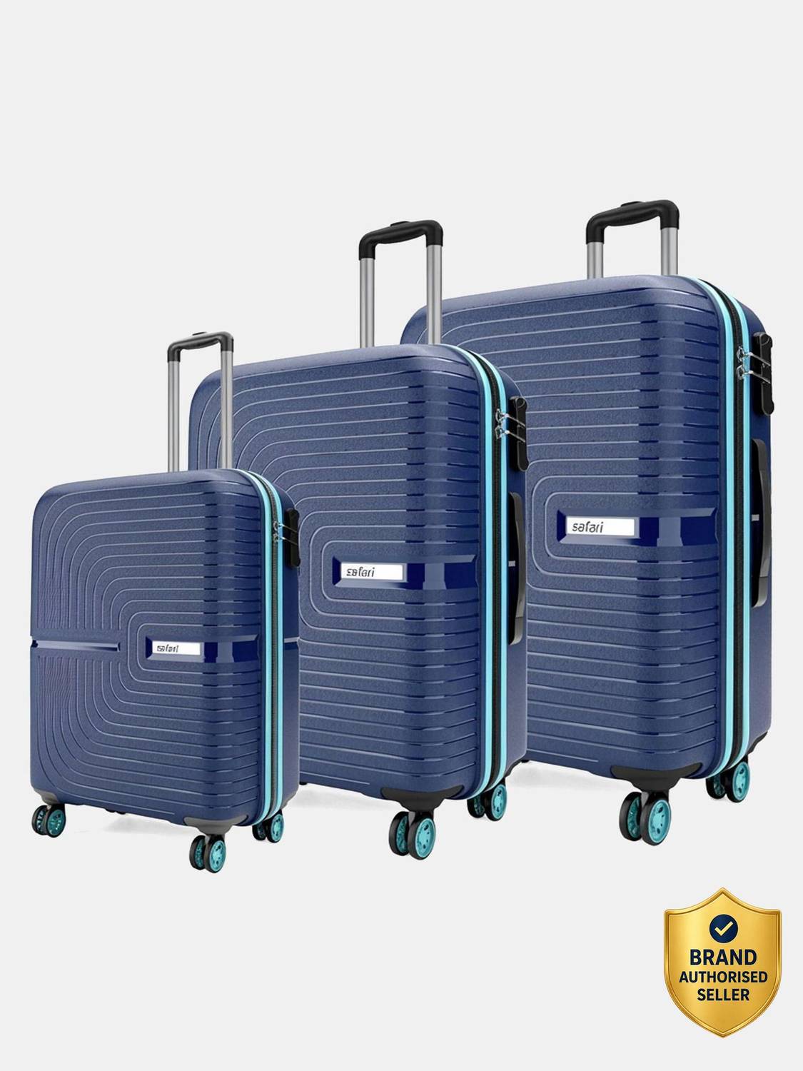 SAFARI Eclipse Neo 3 55cm Cabin & Check-in Set 8 Wheels Pack of 3 - Image 1