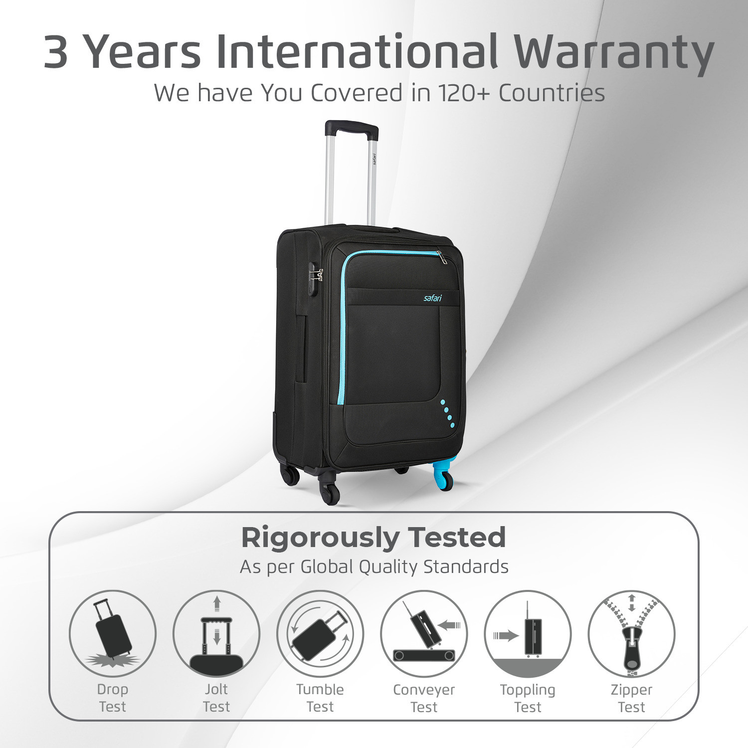 Image of SAFARI STAR 3 (Small 55cm | Medium 65cm | Large 75cm) Expandable Cabin & Check-in Set 4 Wheels - 30 inch