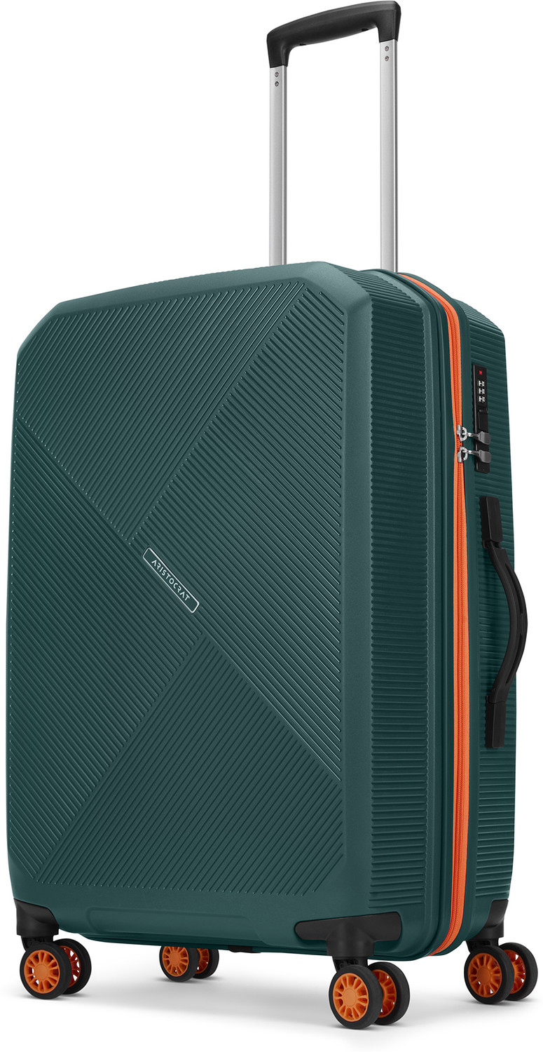 Image of ARISTOCRAT Apex Hard Side Polypropylene Luggage | Trolley Bag with Combination Lock Check-in Suitcase 8 Wheels - 27 Inch