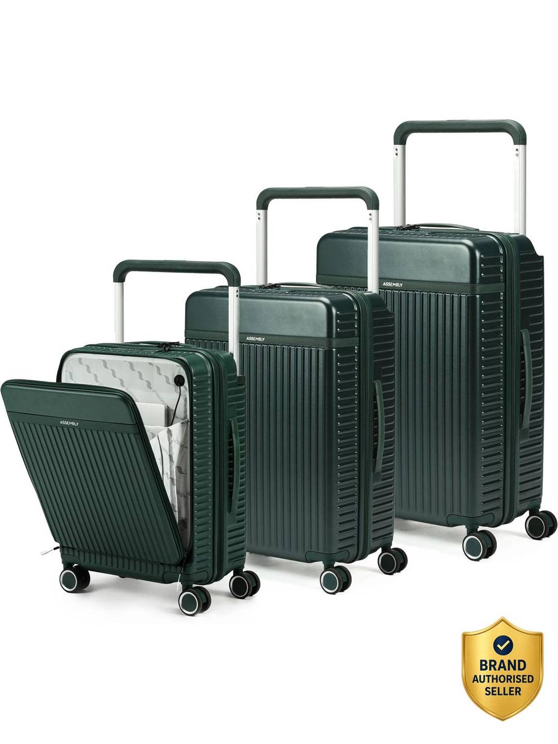 Assembly Small Cabin Trolley Bag, Medium & Large Check-in Suitcase - USB Port Cabin & Check-in Set 8 Wheels - 28 inch