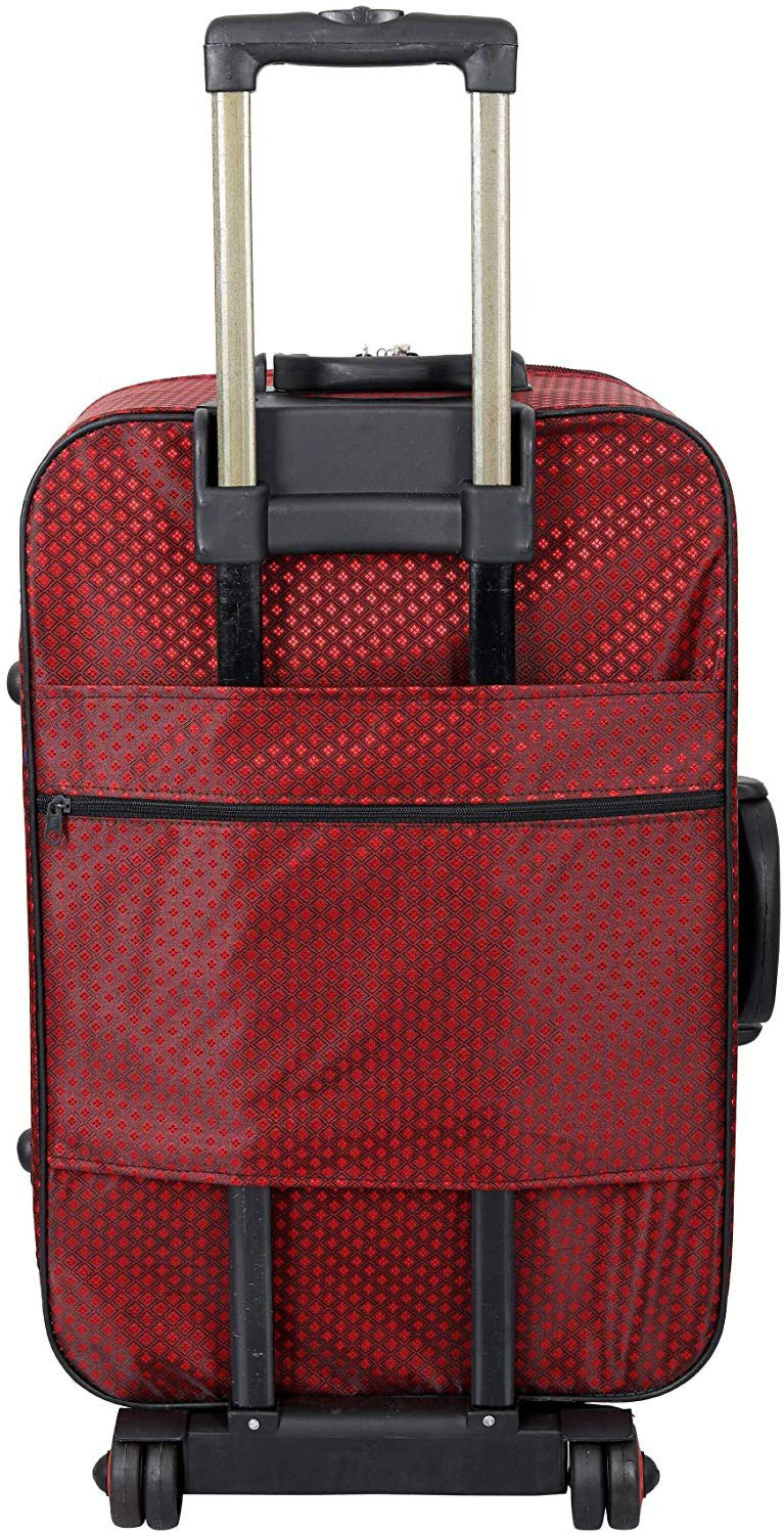 Image of Skysun Antiscratch Polyester Check-in Hard Suitcase with 4 Wheels (S-22-853-R) Expandable Cabin Suitcase 2 Wheels - 22 inch