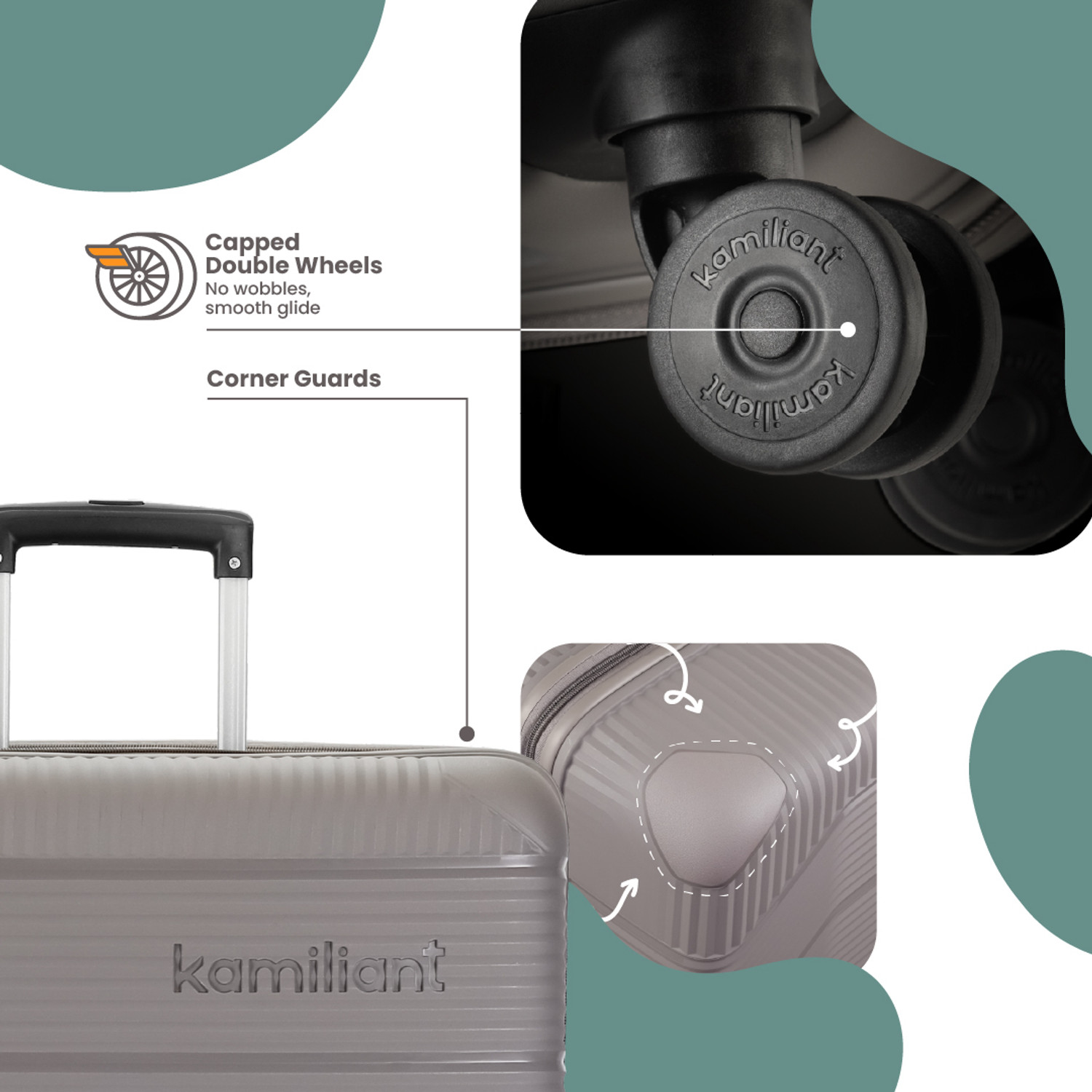 Image of KAMILIANT by American Tourister ARMOR Check-in Suitcase 8 Wheels - 30 inches