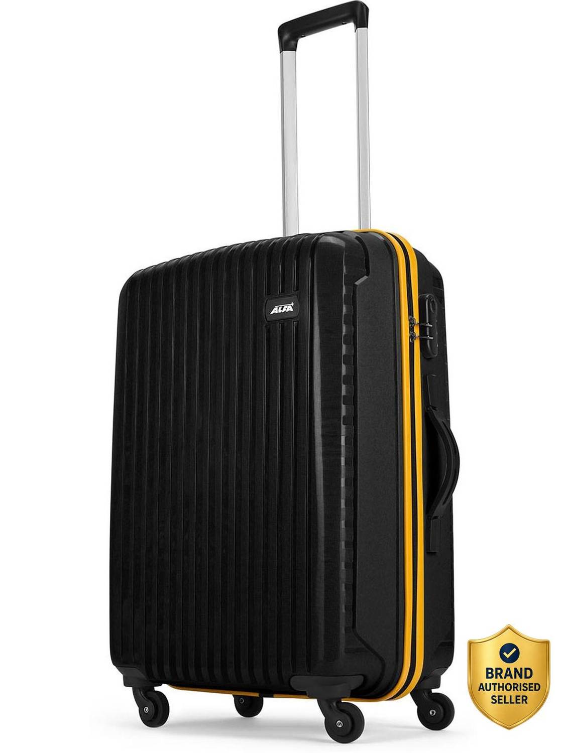 ALFA by VIP Excel Polypropylene | Trolley Bag With Combination Lock Check-in Suitcase 8 Wheels - 26 Inch