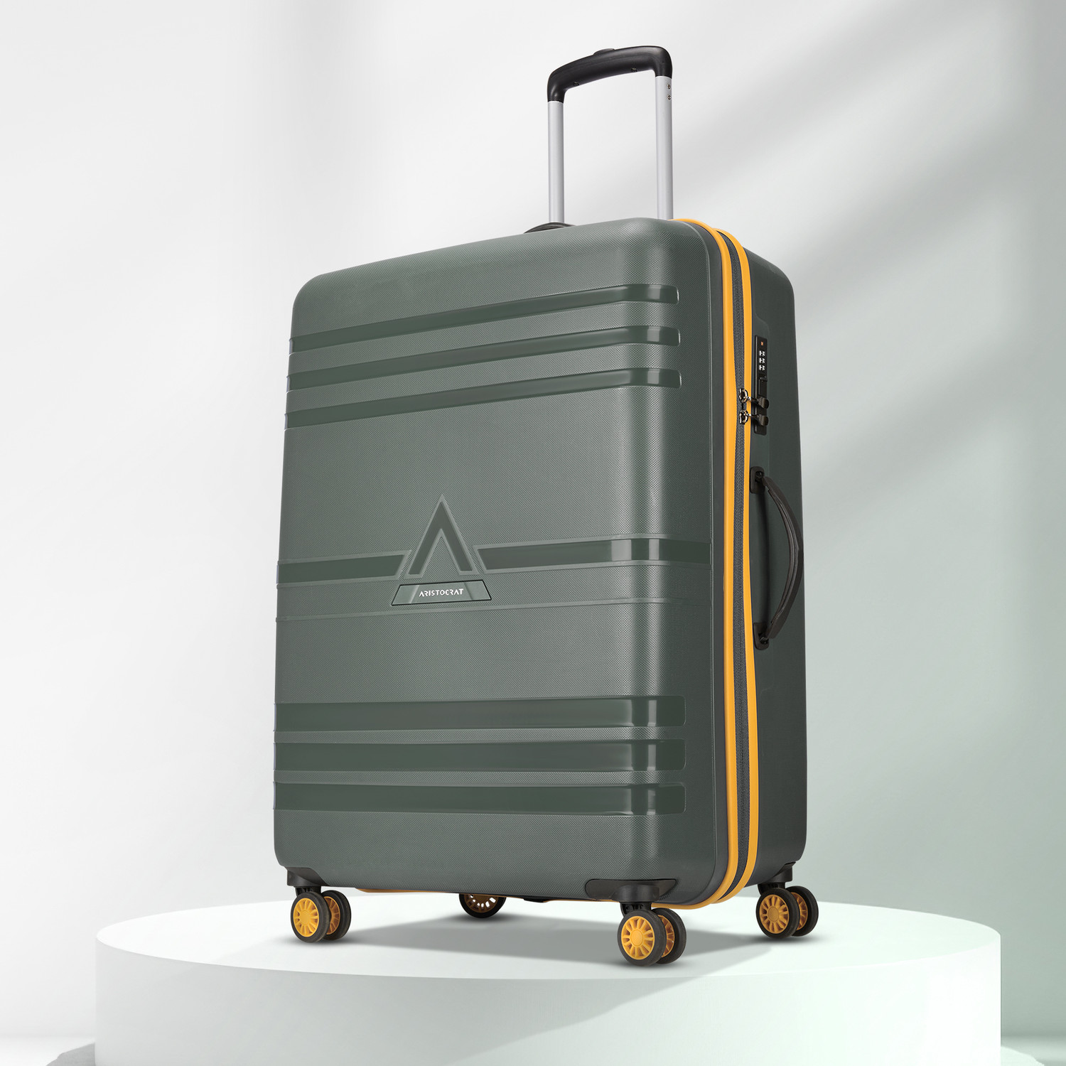 Image of ARISTOCRAT Airstop Max Hard Side Luggage | Trolley Bag With Flushed Combination Lock Check-in Suitcase 4 Wheels - 29 Inch