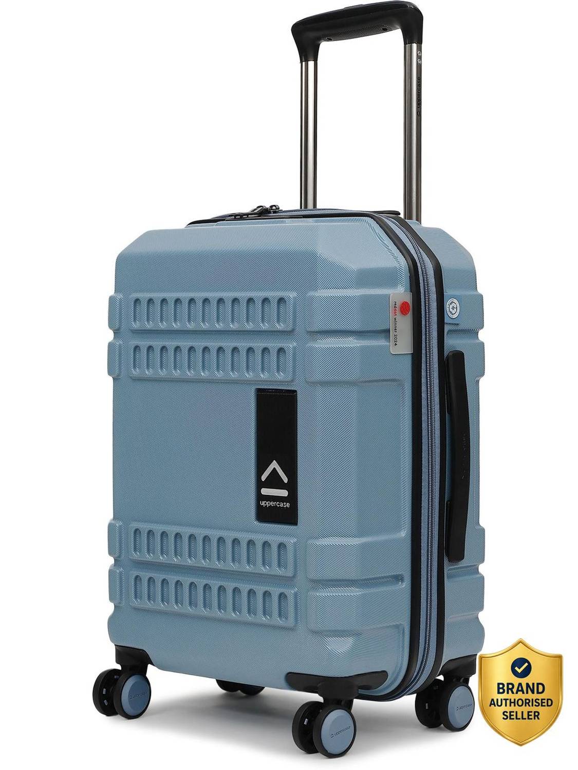 Uppercase Bullet Cabin Hardsided Trolley Bag, TSA Lock Anti-Scratch - Green Cabin Suitcase 8 Wheels - 21 inch
