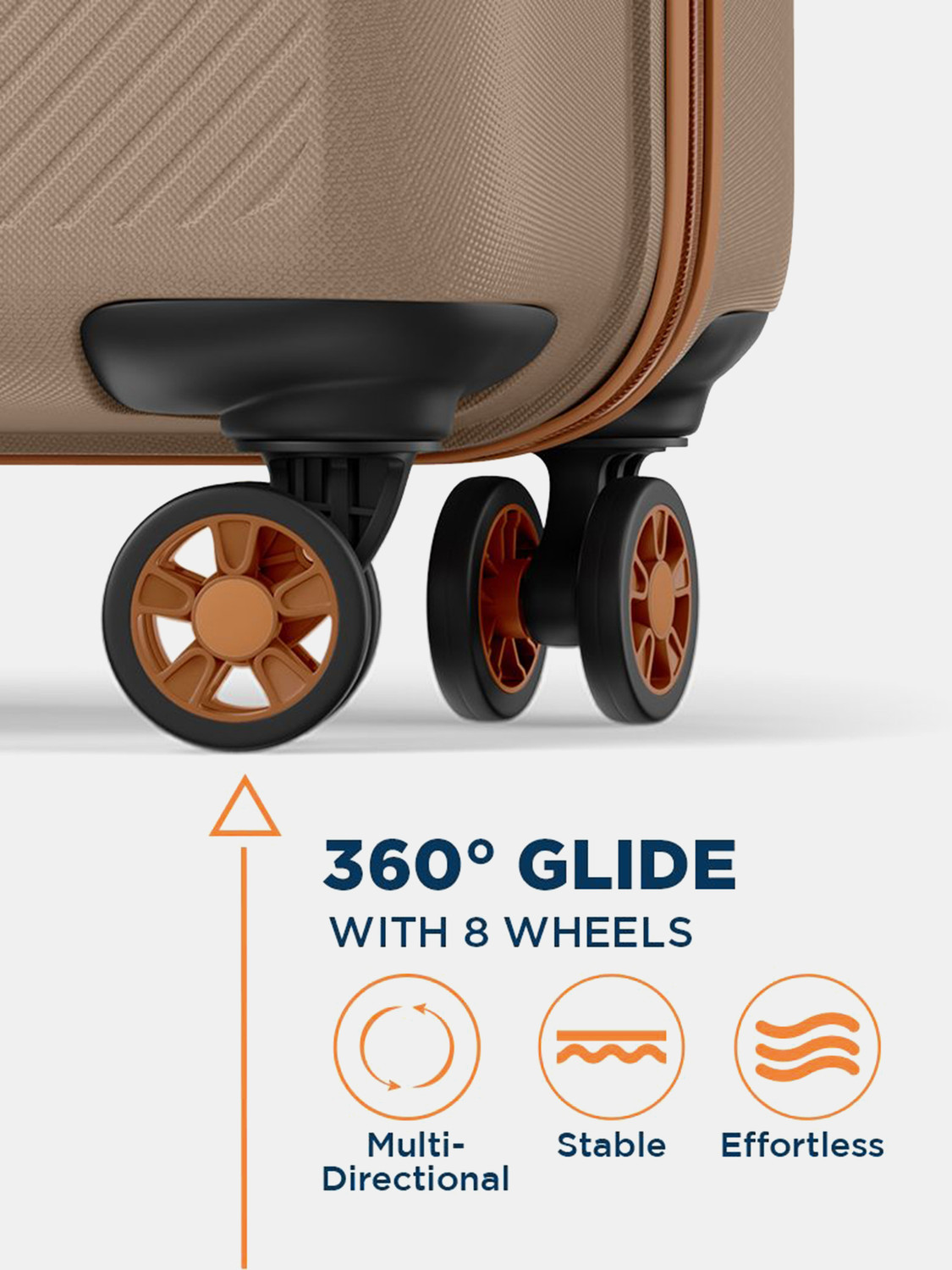 Image of SAFARI Fury 55 4W Fossil Cabin Suitcase 8 Wheels - 22 Inches