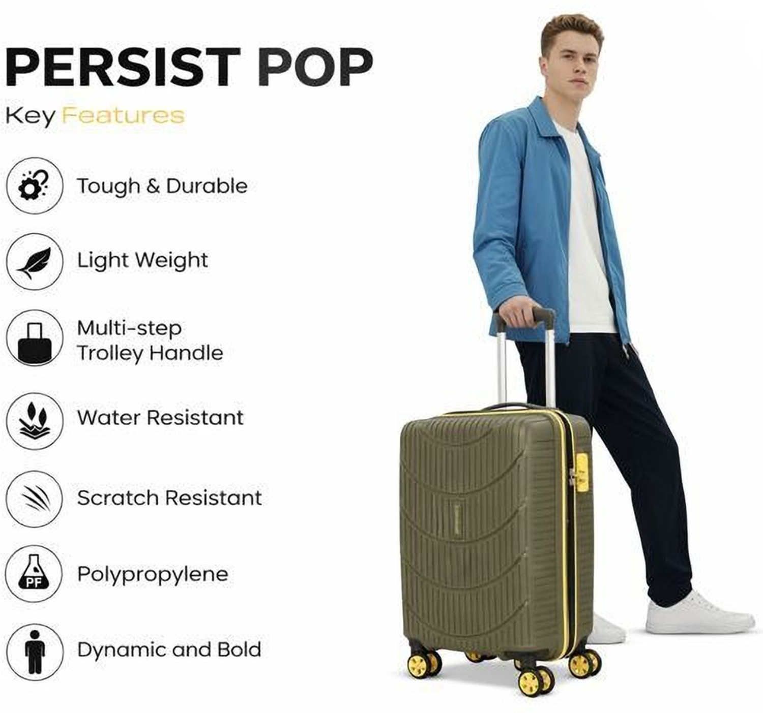 Image of Kamiliant by American Tourister PERSIST POP Cabin & Check-in Set 8 Wheels - 30 inches