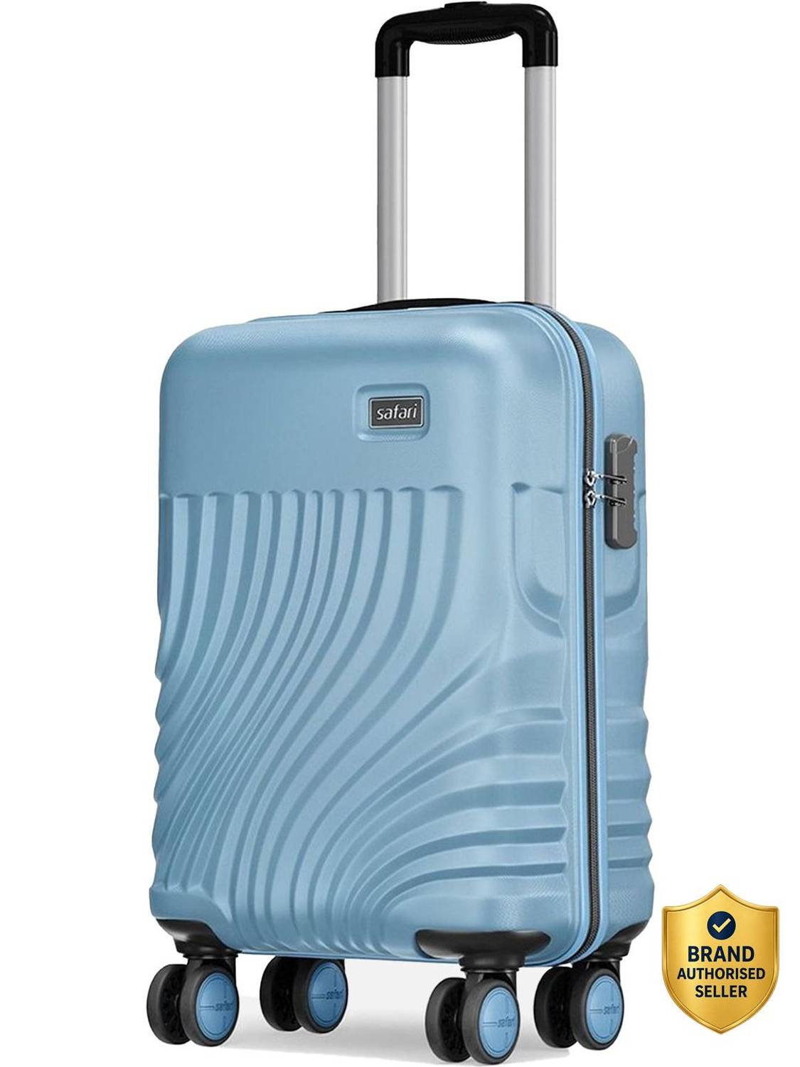 ②ちゃんみ〜522 AVS MODEL5 215/45R18 （青812） SAFARI KEPLAR 55 Cabin Suitcase 8 Wheels - 22 inch PEARL BLUE