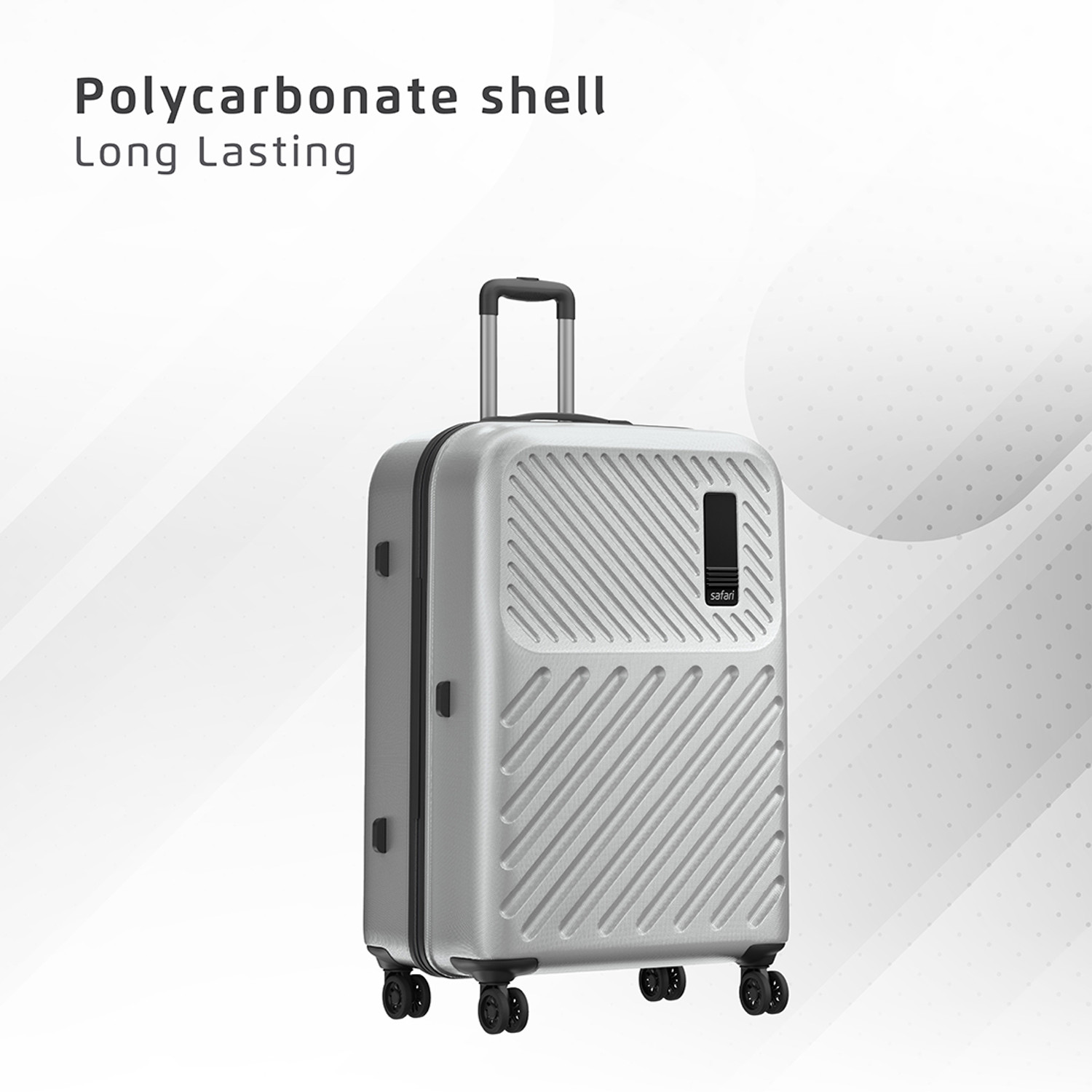 Image of SAFARI Medium Check-in Suitcase (66 cm) 8 Wheels - ZODIAC 66 - Silver