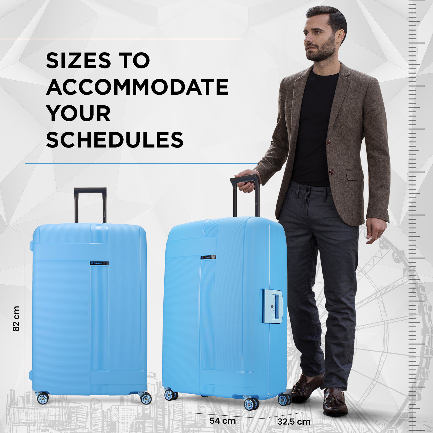 Shop Coloruinf In CARLTON Large Check-in Suitcase (82 cm) 8 Wheels - VAULT STR LARGE BLUE ...