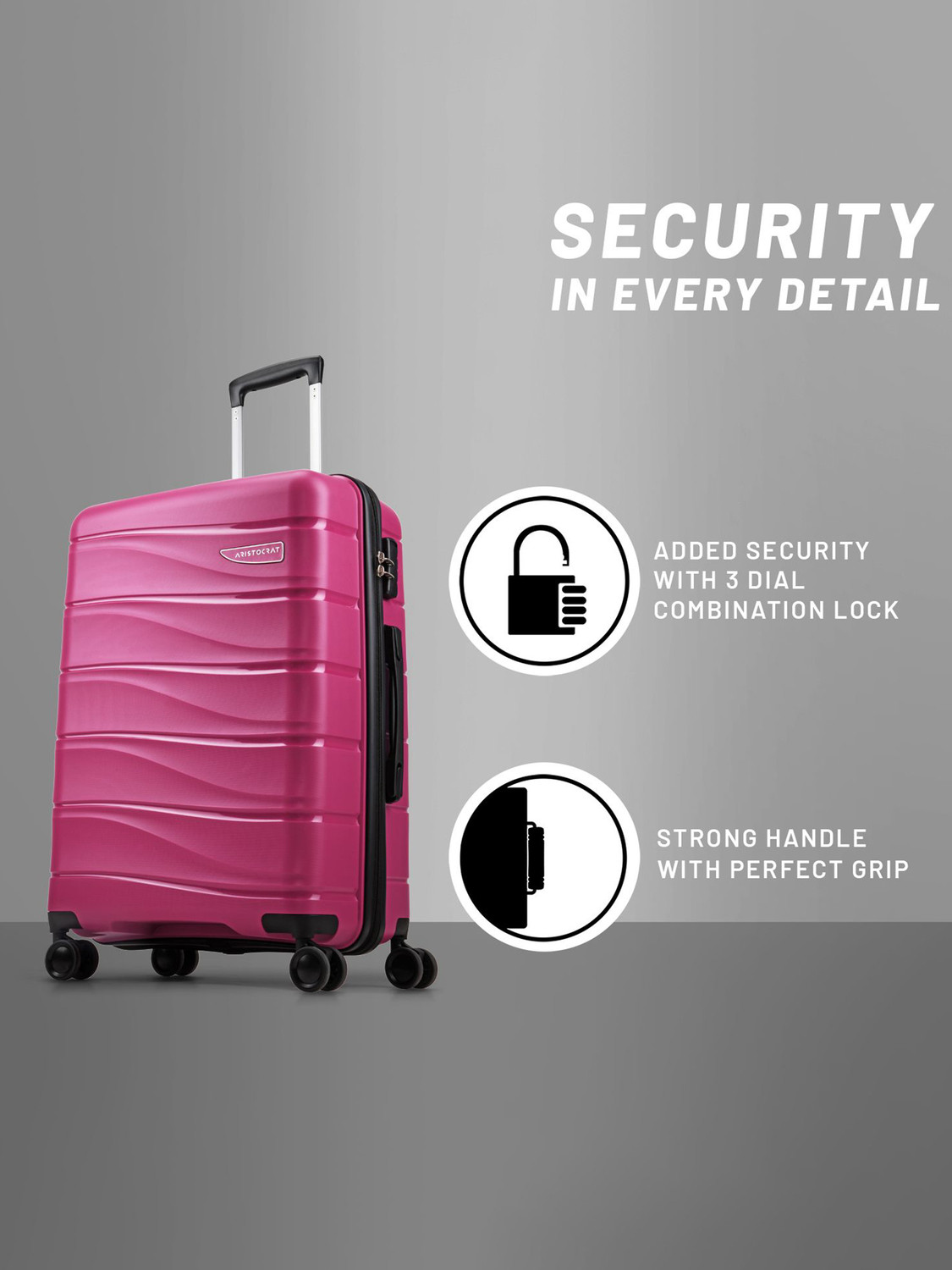 Image of ARISTOCRAT Olympus 65 - Hardbody Trolley Bag Check-in Suitcase 8 Wheels - 26 Inch