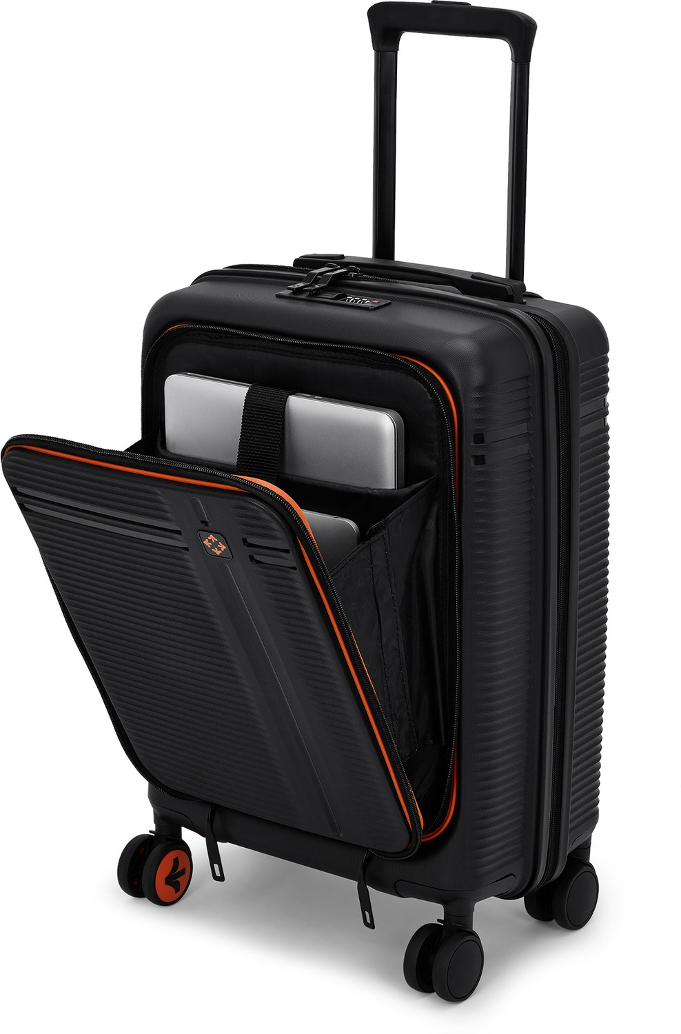 Image of NASHER MILES Shibuya Polypropylene 20 Inch Carry On Trolley Bag with Laptop Compartment Cabin Suitcase 8 Wheels - 20 inch