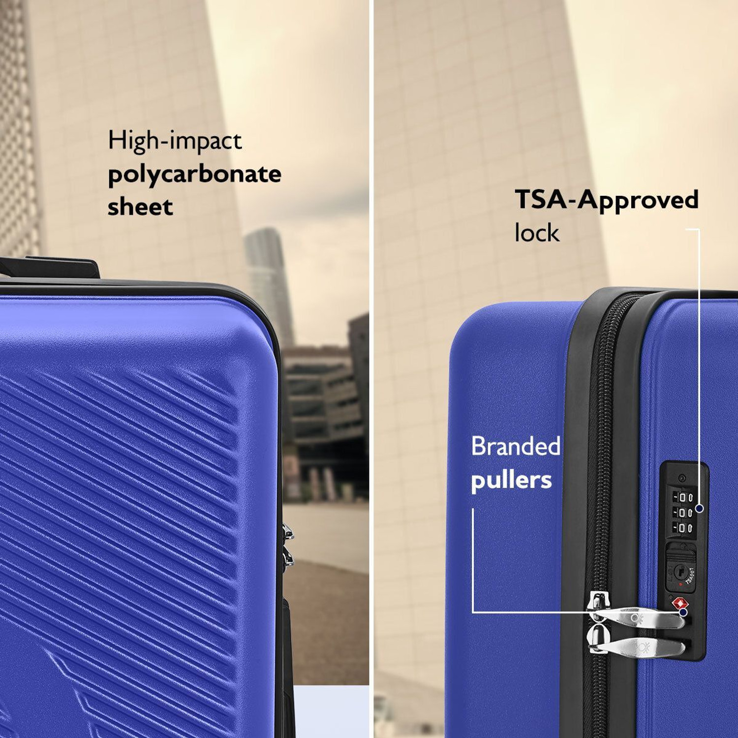 Image of United Colors of Benetton Glide Expandable Check-in Suitcase 8 Wheels - 27 Inch