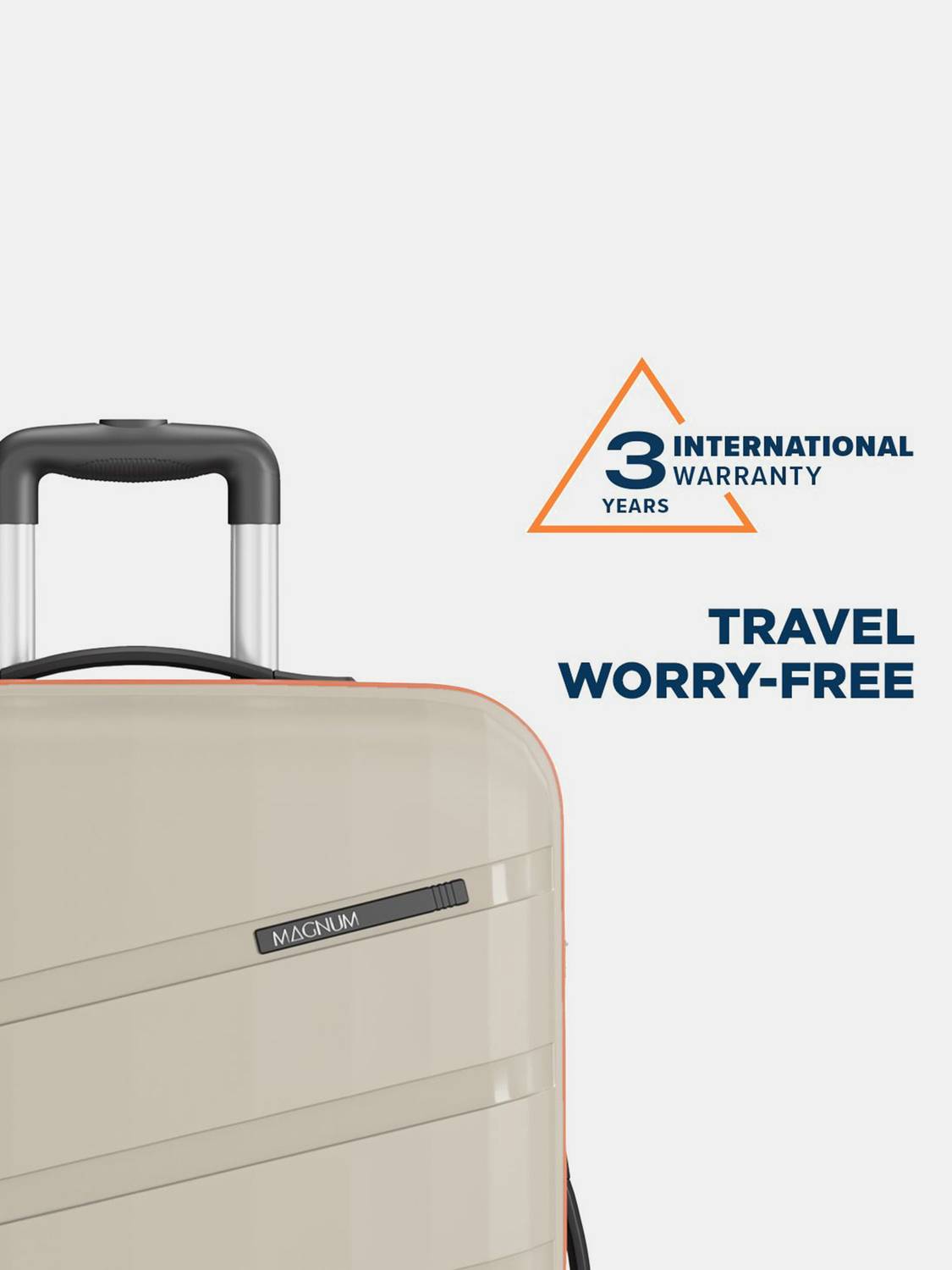 Magnum Safari Evolix 75 4W 30 Inches Beige Suitcase - Image 3