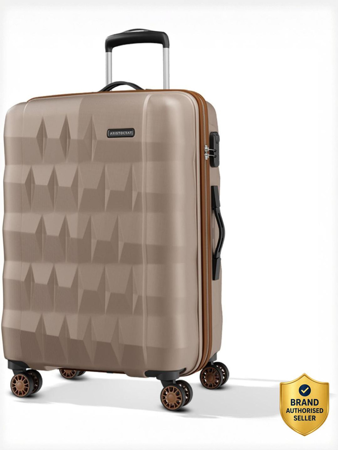 Image of ARISTOCRAT Comet Check-in Trolley Bag | Large Hard Luggage with Combination Lock Check-in Suitcase 8 Wheels - 30 Inch