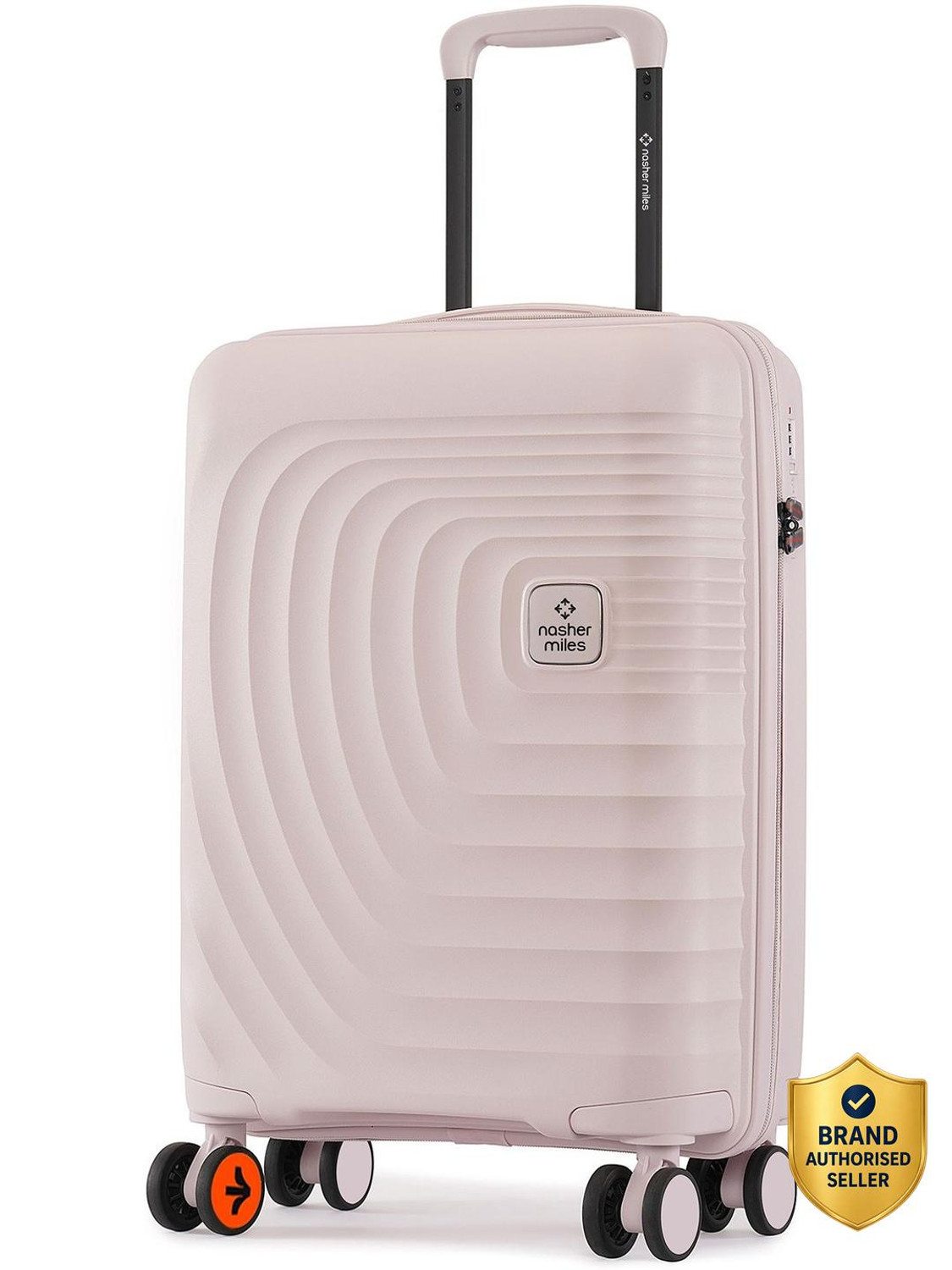Image of NASHER MILES Boston Hard-Sided Polypropylene Cabin Luggage Grey 55cm Trolley Bag Cabin Suitcase 8 Wheels - 20 inch