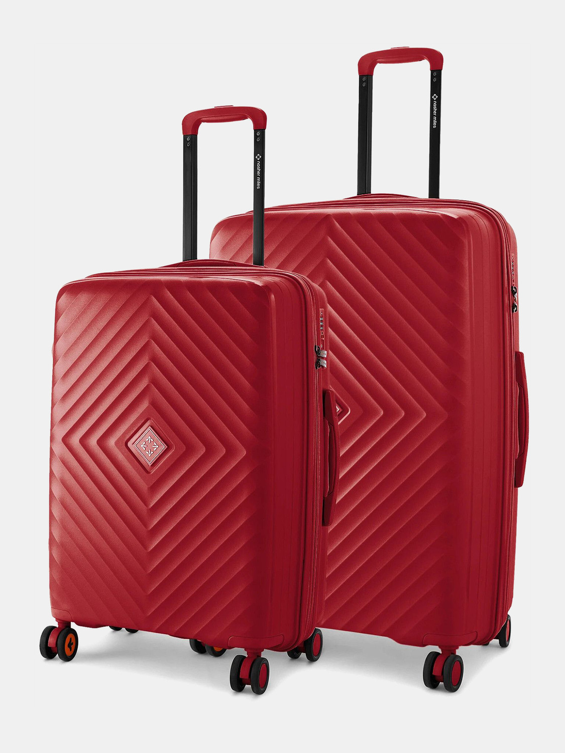 Image of NASHER MILES Antwerp Expander Hardside Polypropylene Maroon Trolley Bag(65&75Cm) Expandable Check-in Suitcase 8 Wheels - 28 inch