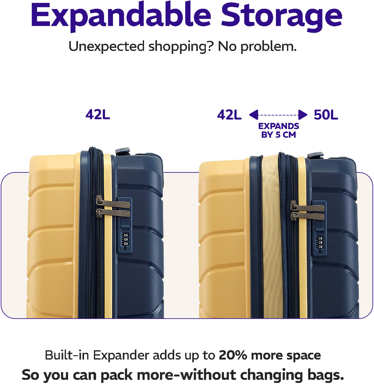 Image of PROVOGUE Cascade Expandable Cabin Suitcase 8 Wheels - 22 inch