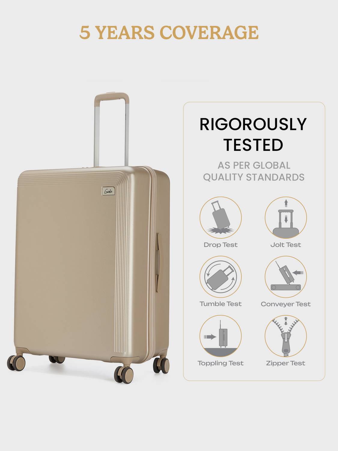 Genie Rhythm Hard Luggage - Large - Champagne Chic Check-in