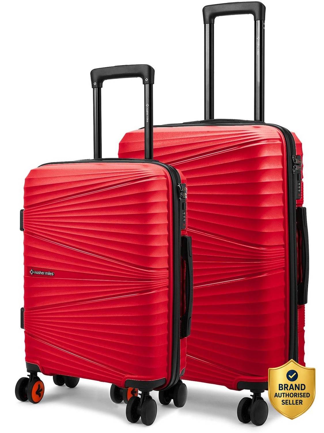 NASHER MILES Hard Body Set of 2 Luggage 8 Wheels - Hard-sided Pol...mo