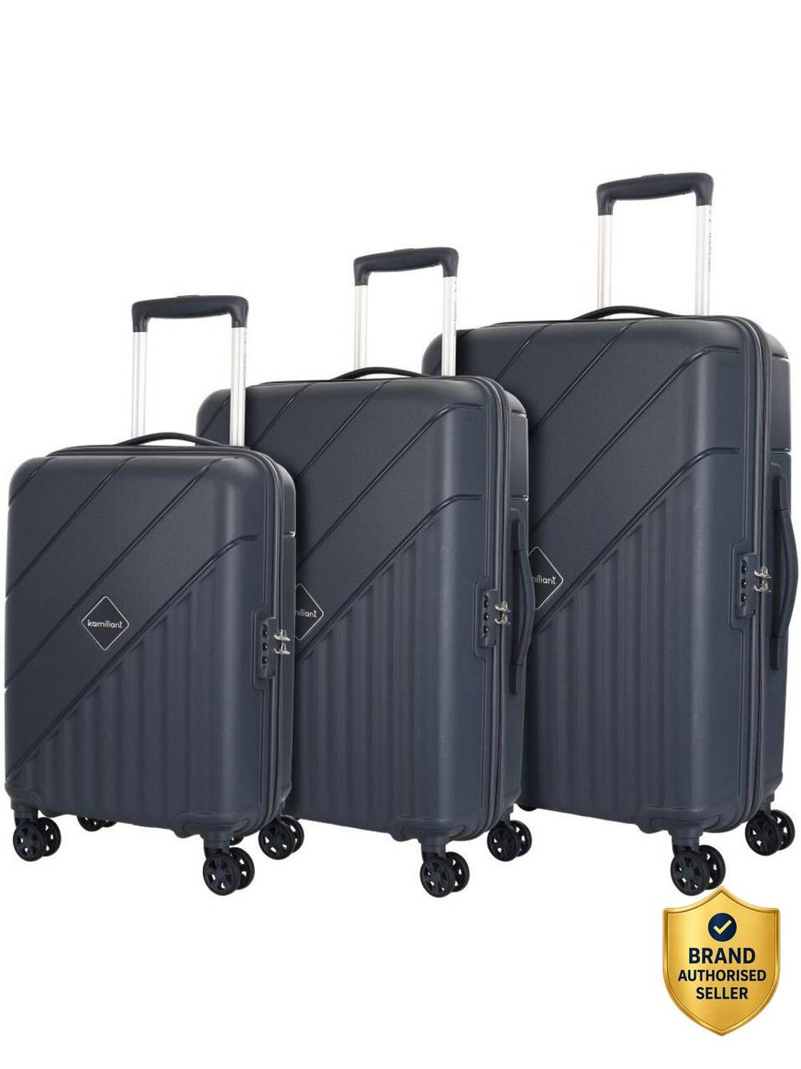 Kamiliant by American Tourister Combination Lock-Endure(Small 55Cm|Medium 68Cm|Large 79Cm) Expandable Cabin & Check-in Set 8 Wheels - 30 inches Rs. 3999 - Flipkart