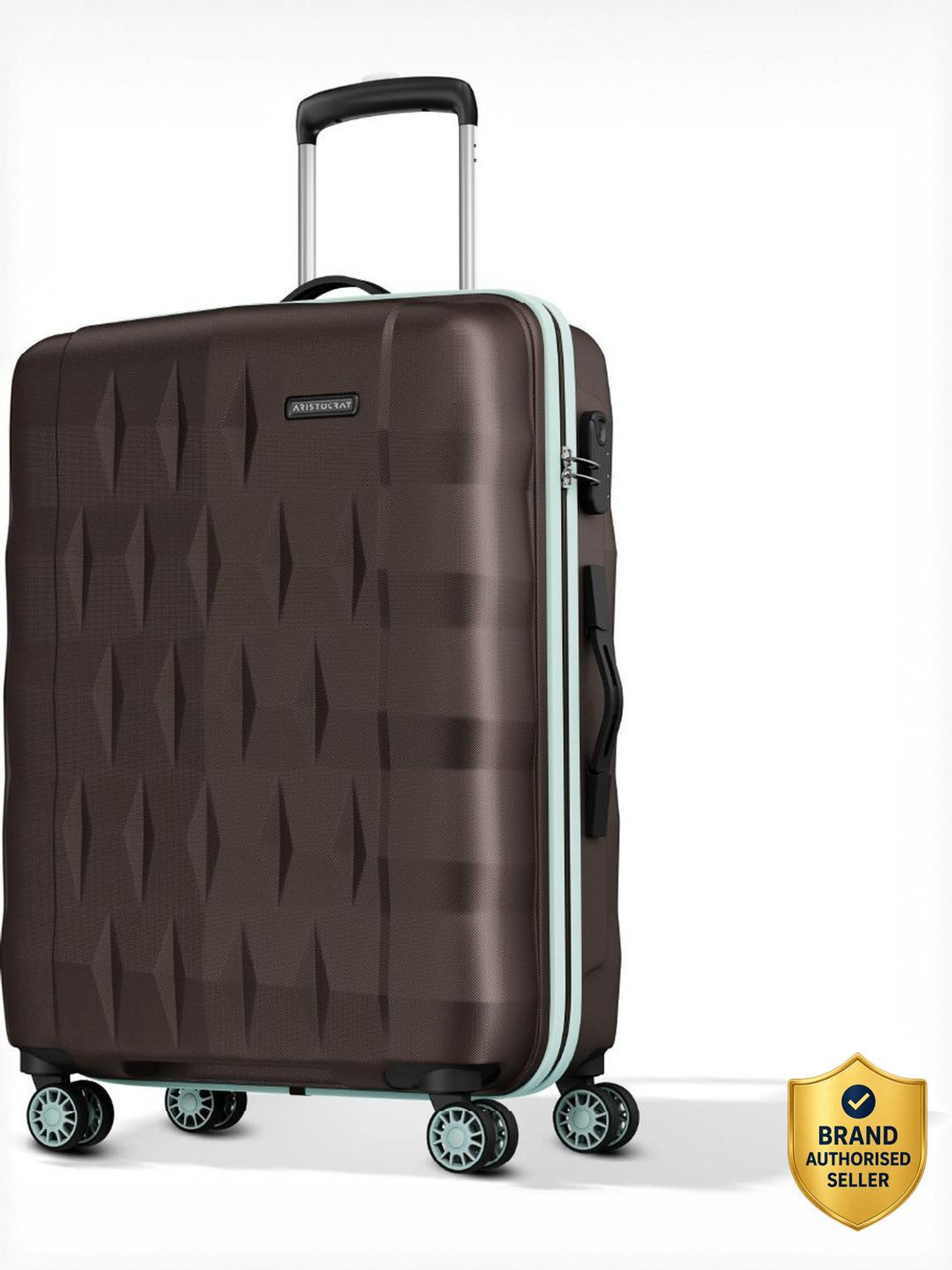 Image of ARISTOCRAT Comet Check-in Trolley Bag | Medium Hard Luggage with Combination Lock Check-in Suitcase 8 Wheels - 26 Inch