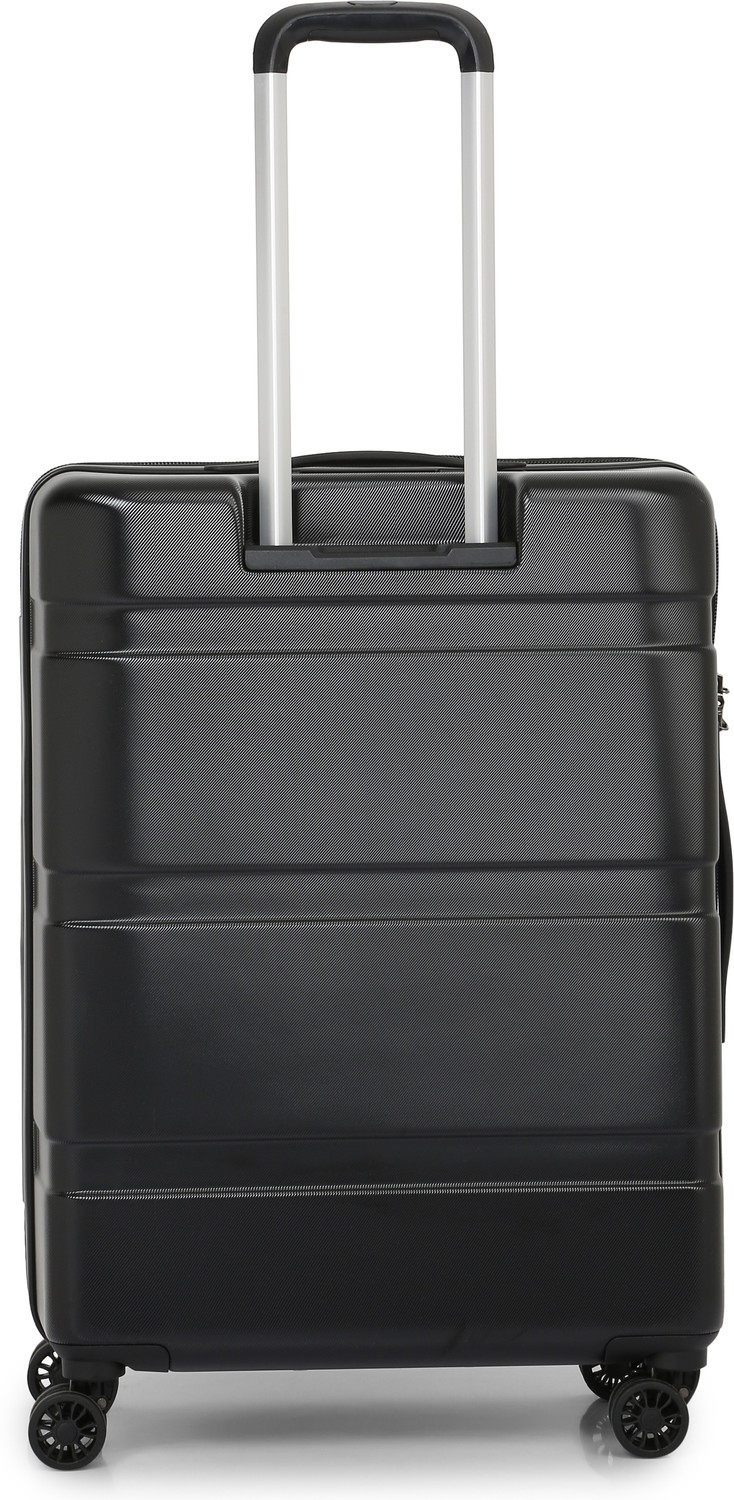 Image of DELSEY PARIS Airship 3.0 Polycarbonate 76 cm 4 Double Wheels Black Hard Luggage Trolley Bag Check-in Suitcase 8 Wheels - 30 Inch