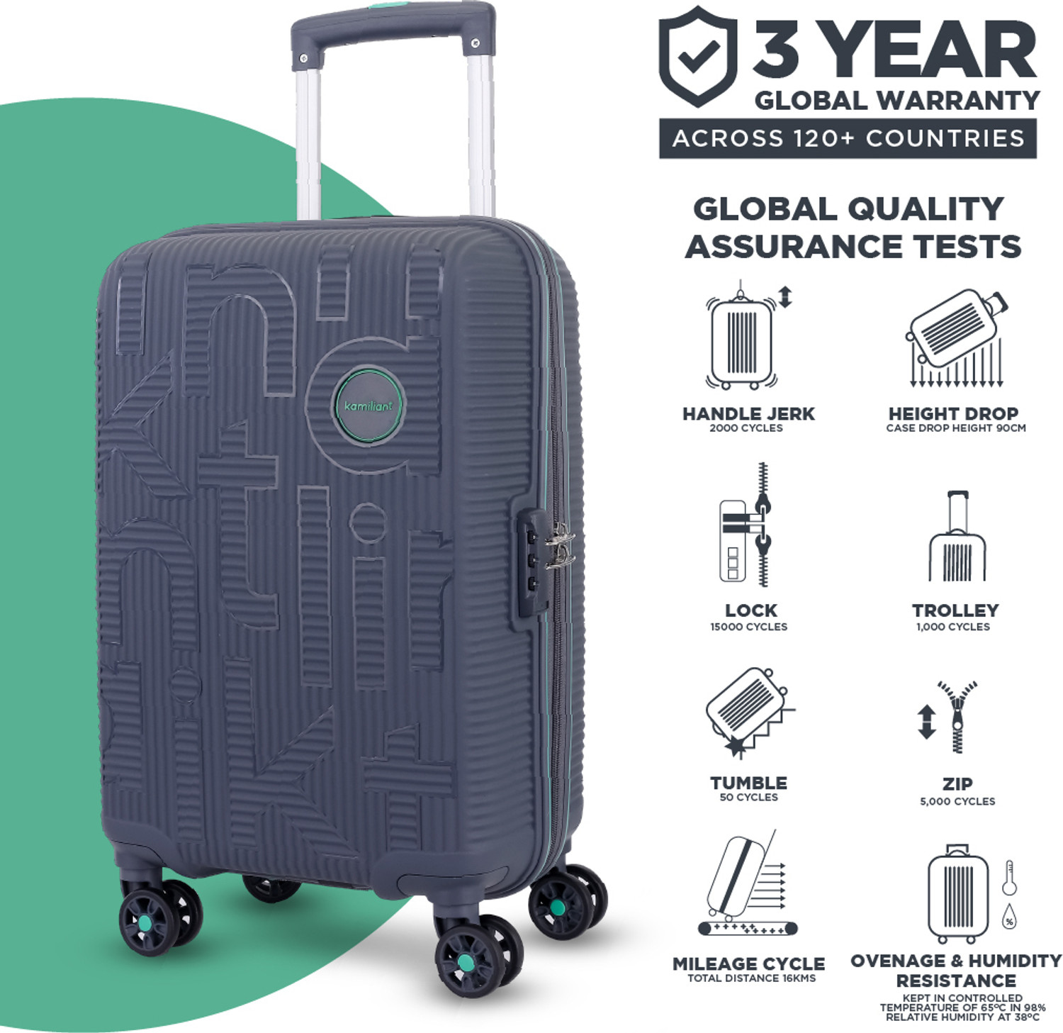 Image of KAMILIANT RAIDER POP Cabin Suitcase 8 Wheels - 21 inches