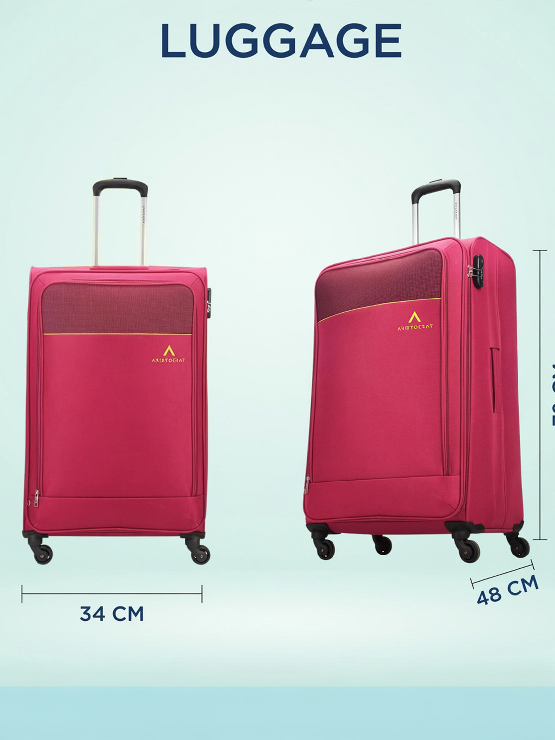 Color Wheel Chart Number ARISTOCRAT Large Check-in Suitcase (79 cm) 4 Wheels - Striker Soft ...