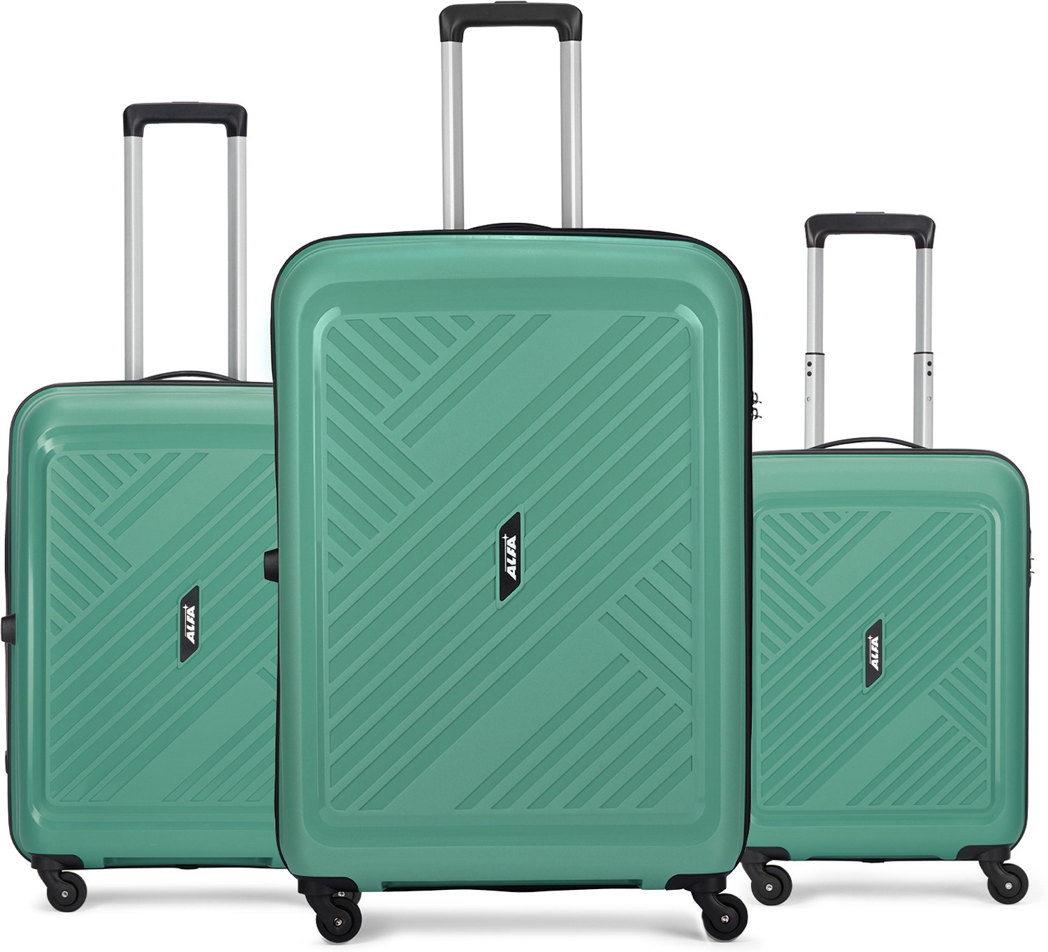 Image of ALFA by VIP Rhino 3 (Small 55cm| Medium 65cm | Large 75cm) - Trolley Bag Cabin & Check-in Set 8 Wheels - 30 Inch