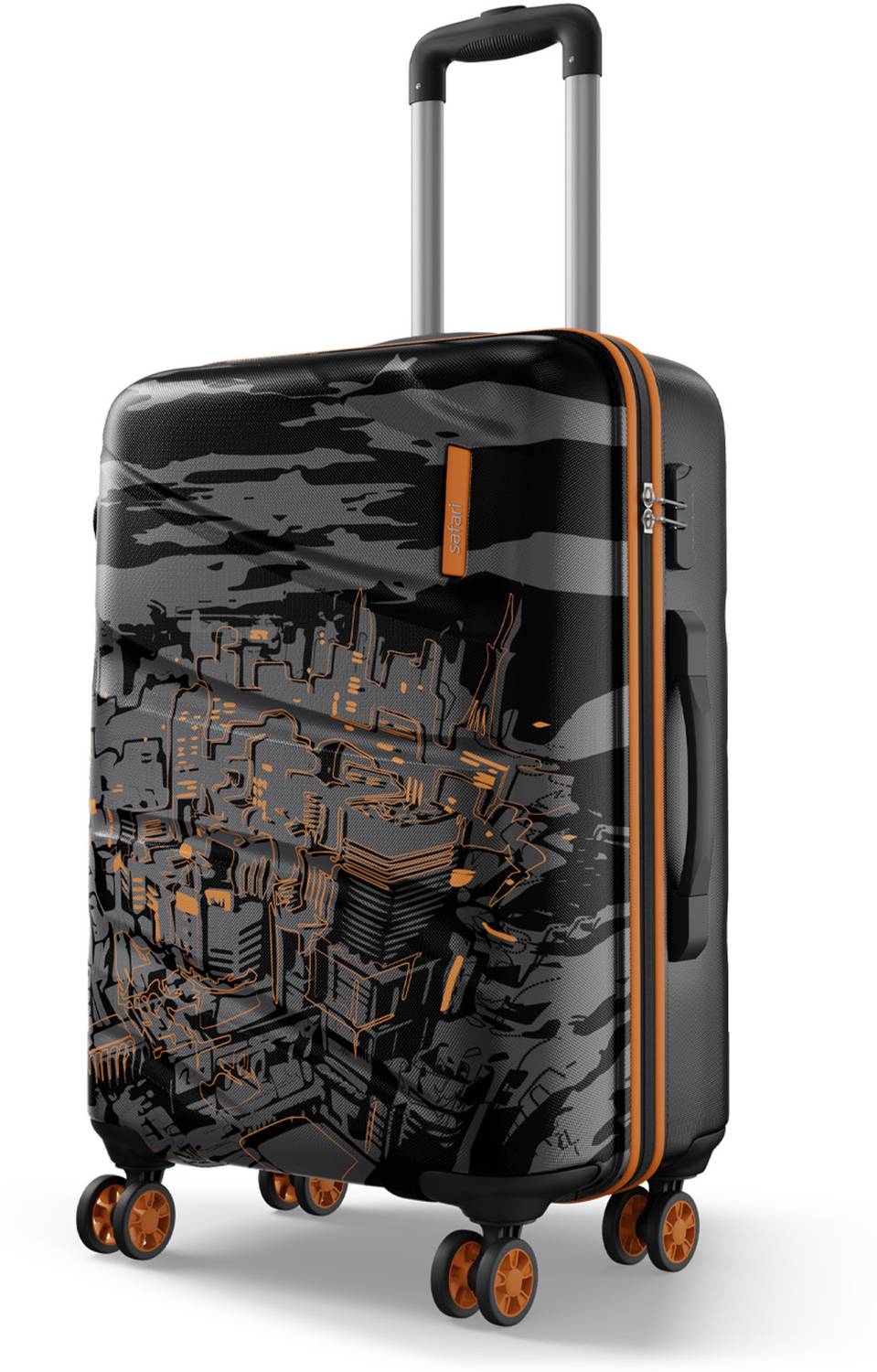 SAFARI Medium Check-in Suitcase (66 cm) 8 Wheels - ARKHAM - Black