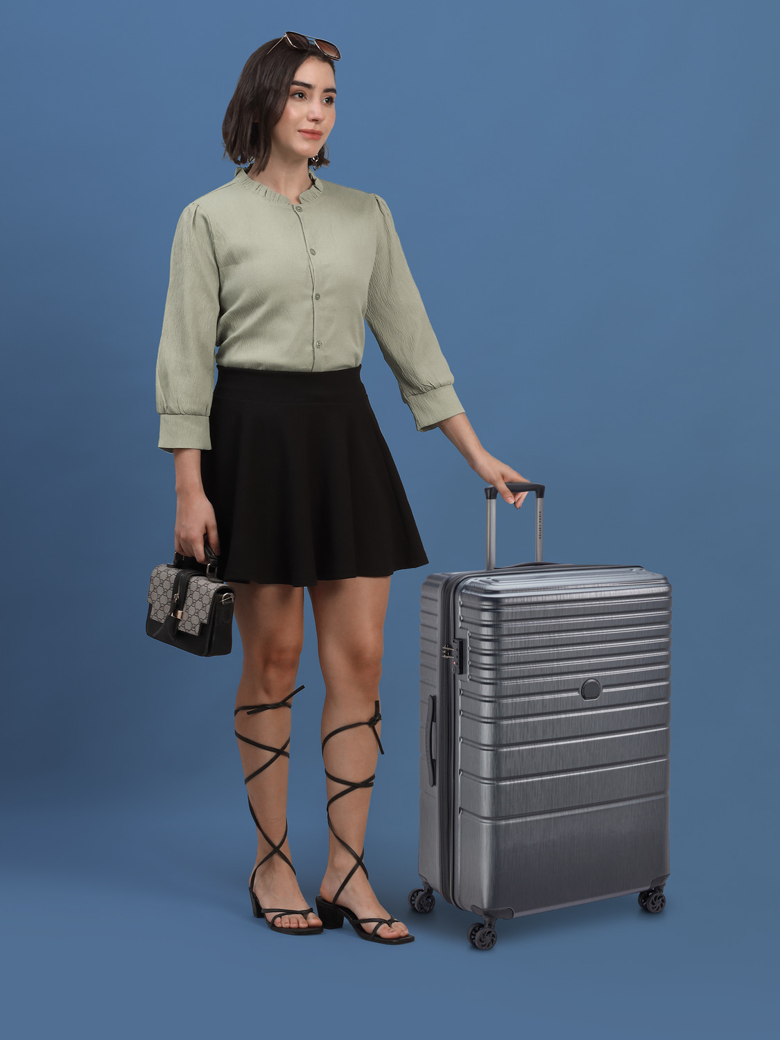 Image of DELSEY PARIS ALEXANDRA Expandable Check-in Suitcase 8 Wheels - 28 Inch