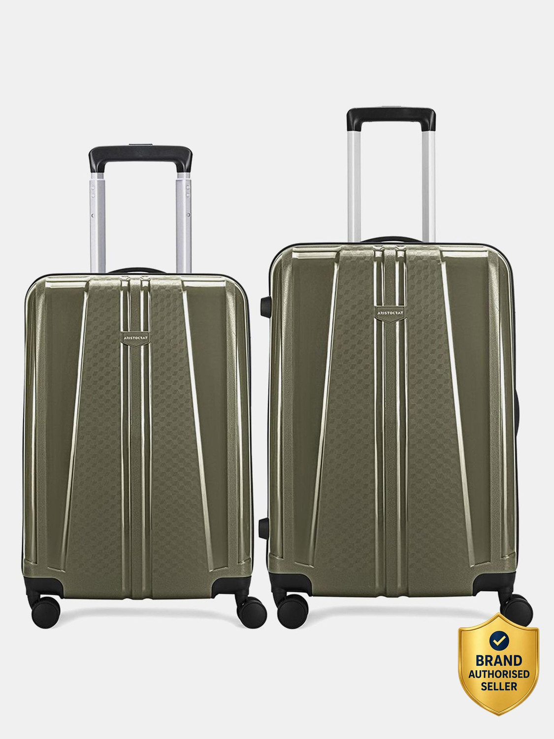 Image of ARISTOCRAT by VIP Invictus 2 (Small 55cm | Medium 65cm) - Trolley Bag Ivy Green Cabin & Check-in Set 8 Wheels - 26 Inch