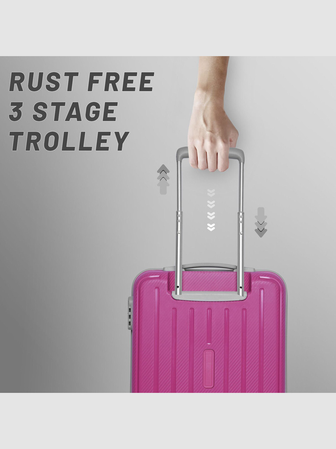 Image of ARISTOCRAT Photon 55 - Hardbody Trolley Bag For Women Cabin Suitcase 4 Wheels - 22 Inch