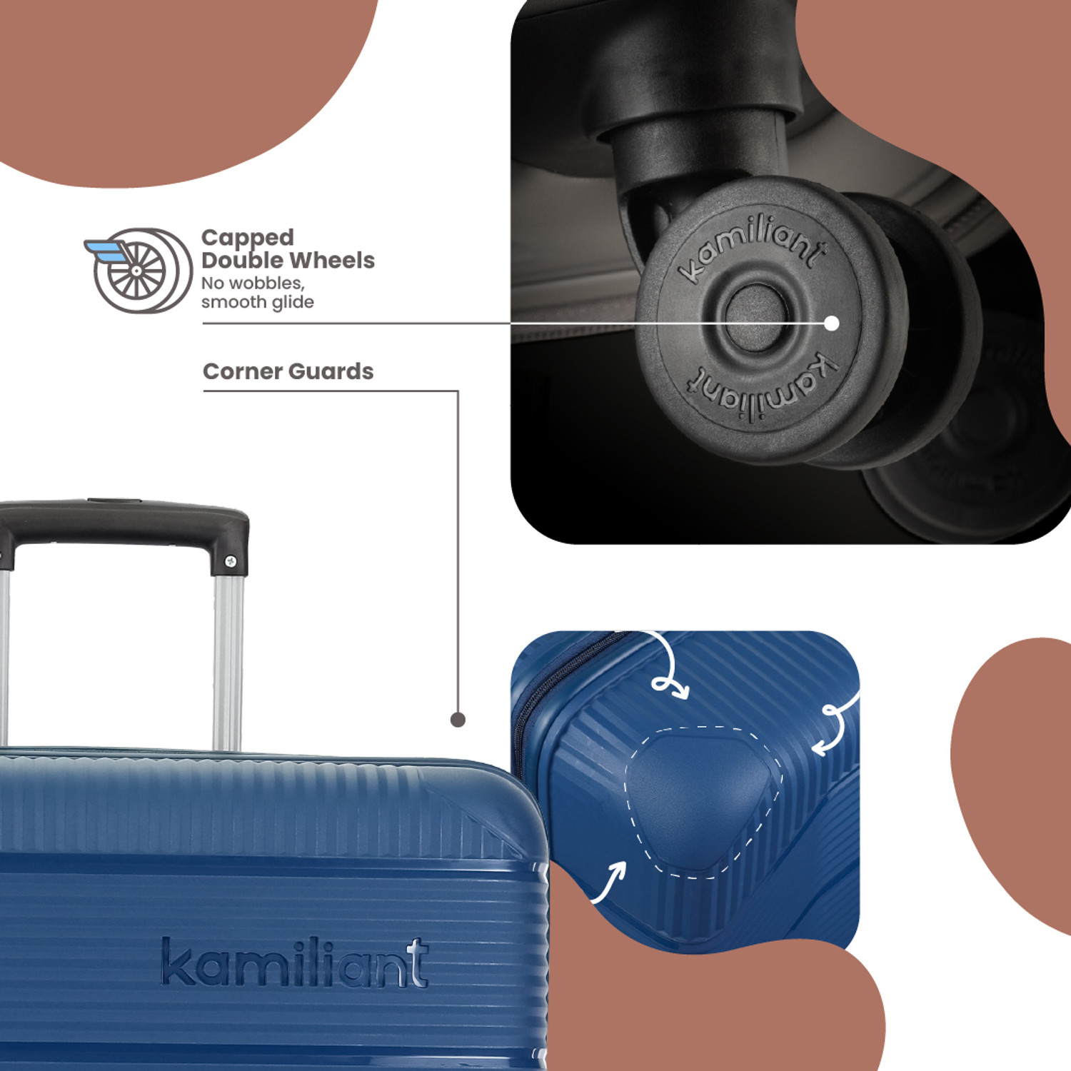 Image of KAMILIANT by American Tourister ARMOR Check-in Suitcase 8 Wheels - 26 inches