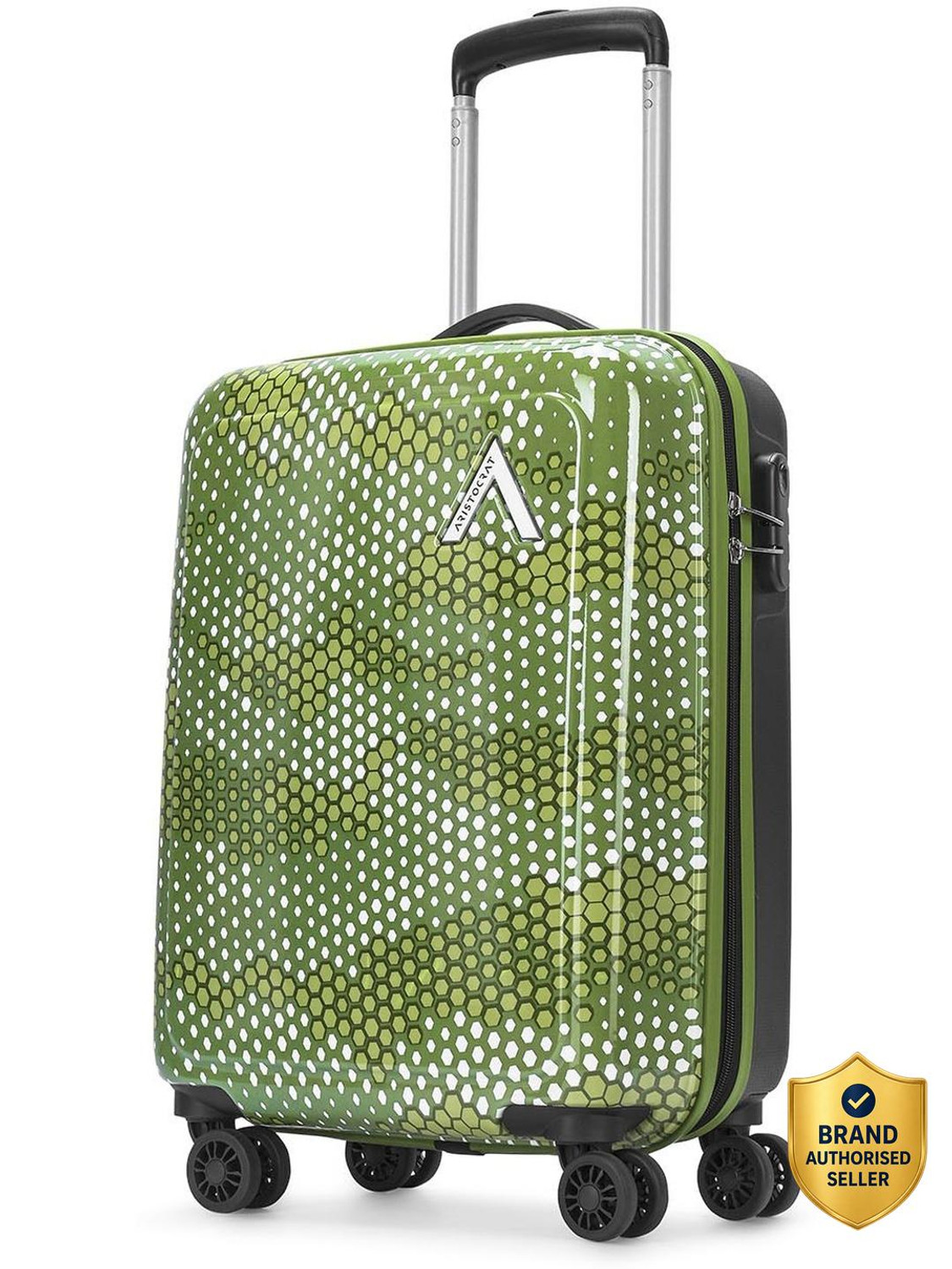 Image of ARISTOCRAT Combat Cabin Trolley Bag | Hard Luggage | Combination Lock with Sturdy Zipper Cabin Suitcase 8 Wheels - 21 Inch
