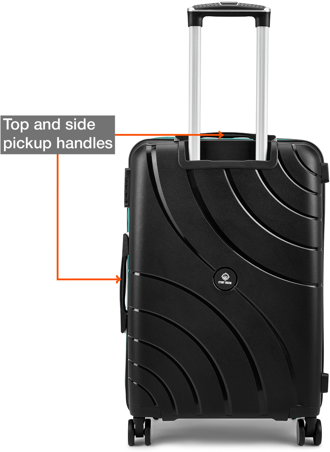 Image of Stony Brook by Nasher Miles Cascade Hard-Sided Polypropylene 65cm Spinner Trolley Bag for Travel Use Check-in Suitcase 8 Wheels - 24 inch