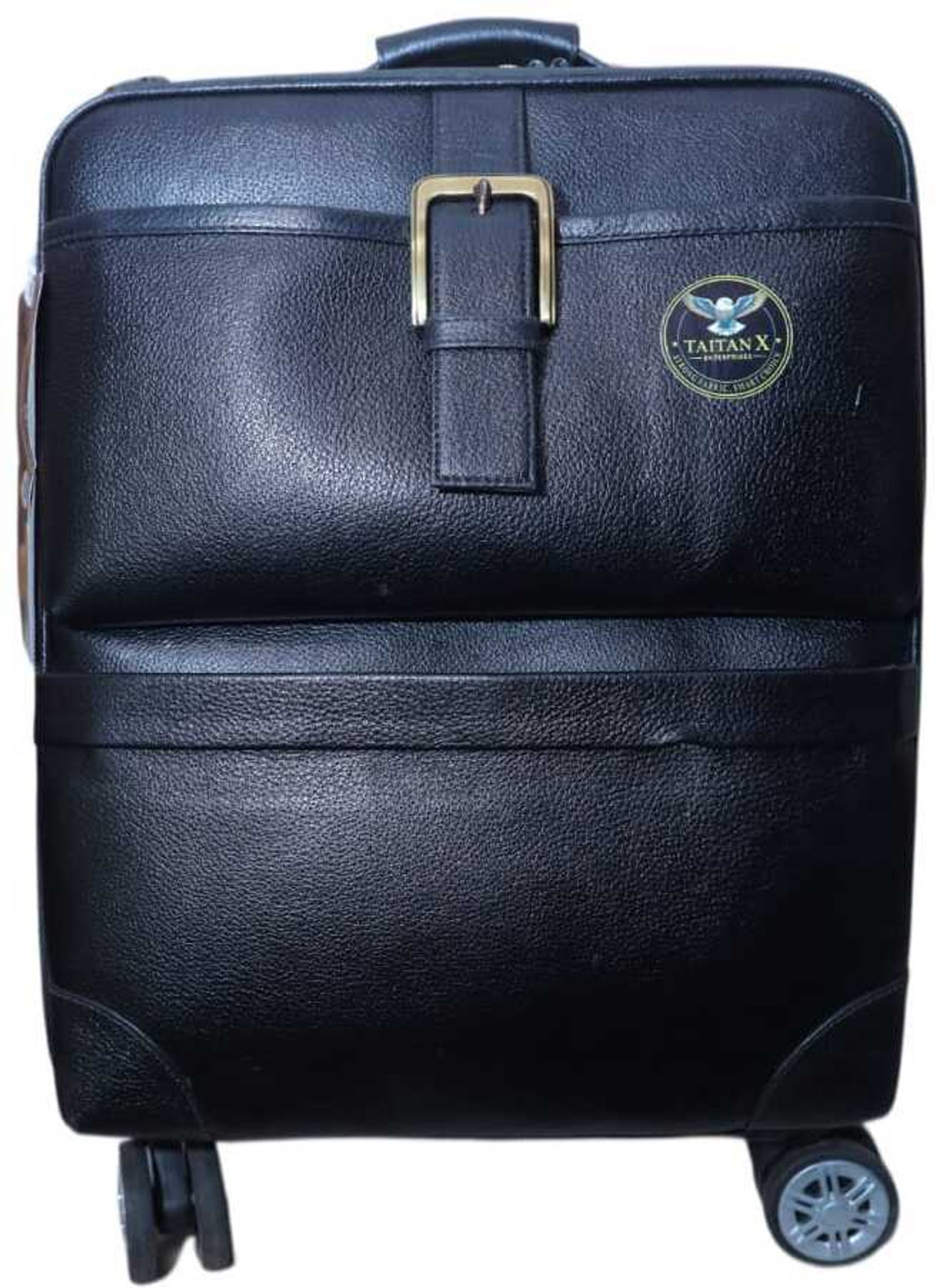 Image of TAITANX Premium Leather 20-Inch Trolley Check-in Suitcase 4 Wheels - 20 inch