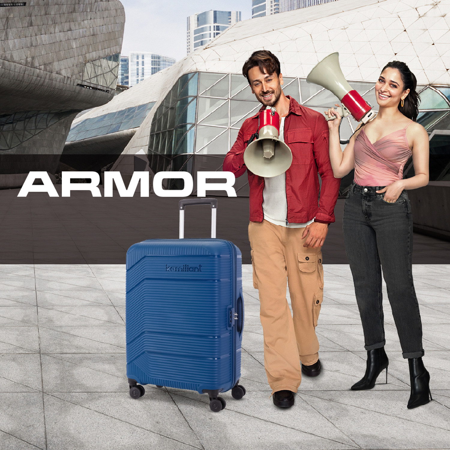 Image of KAMILIANT by American Tourister ARMOR Check-in Suitcase 8 Wheels - 26 inches