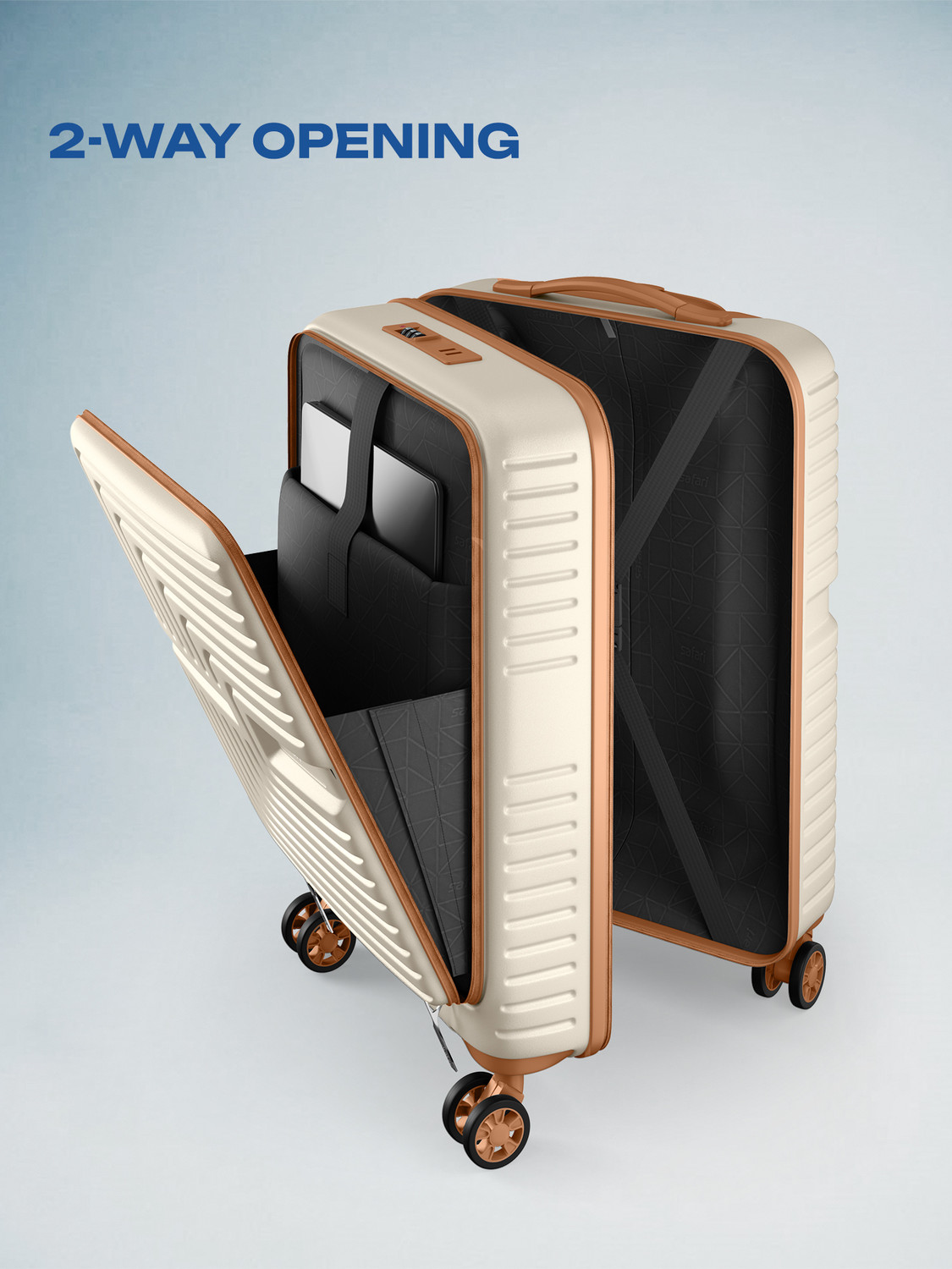 Image of SAFARI ECLIPSE NEO FO 55 4W VANILLA Cabin Suitcase 8 Wheels - 22 Inches