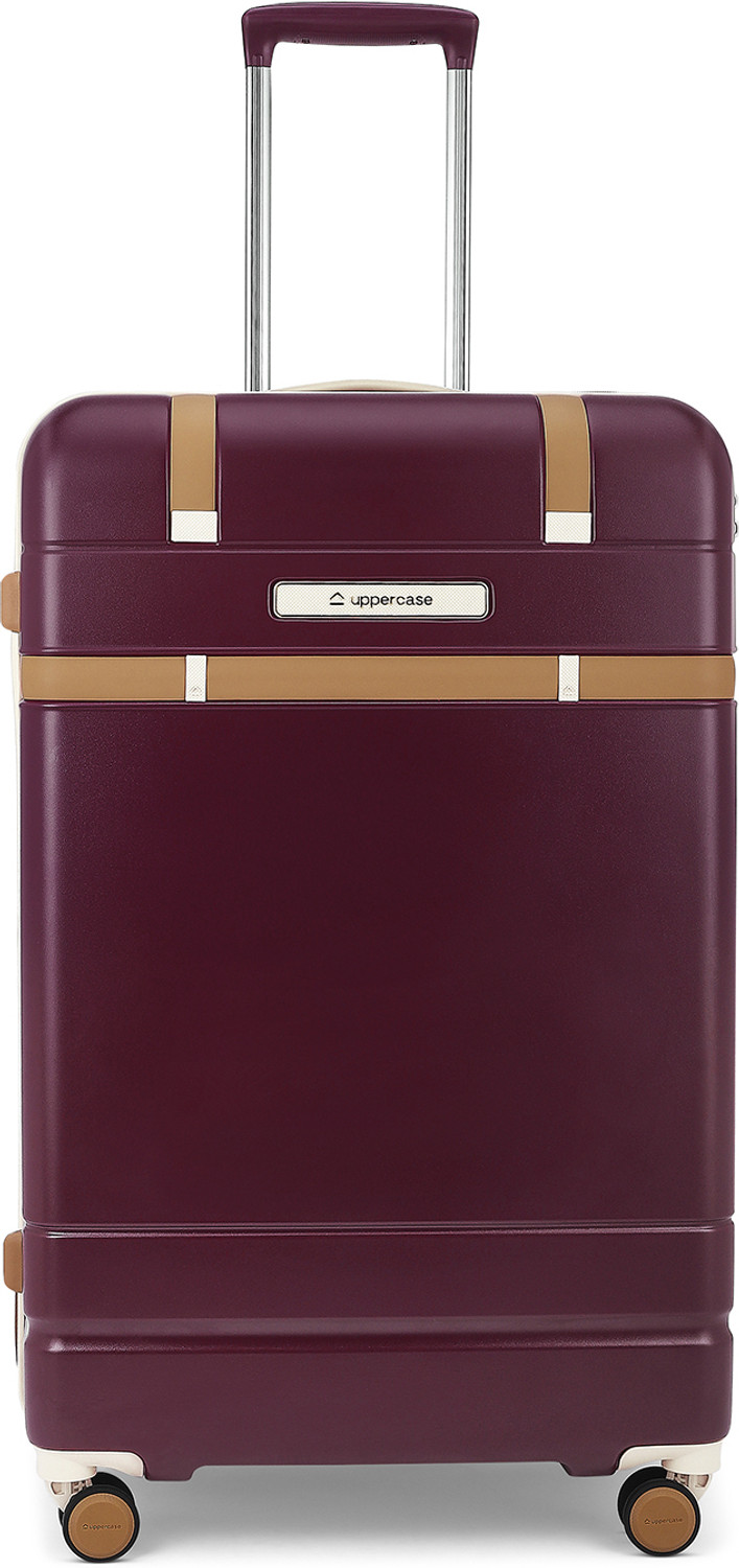 Image of Uppercase Chester Large Westbury Wine Hard Luggage with Organized Interior & Dual Wheels Expandable Check-in Suitcase 8 Wheels - 30 inch
