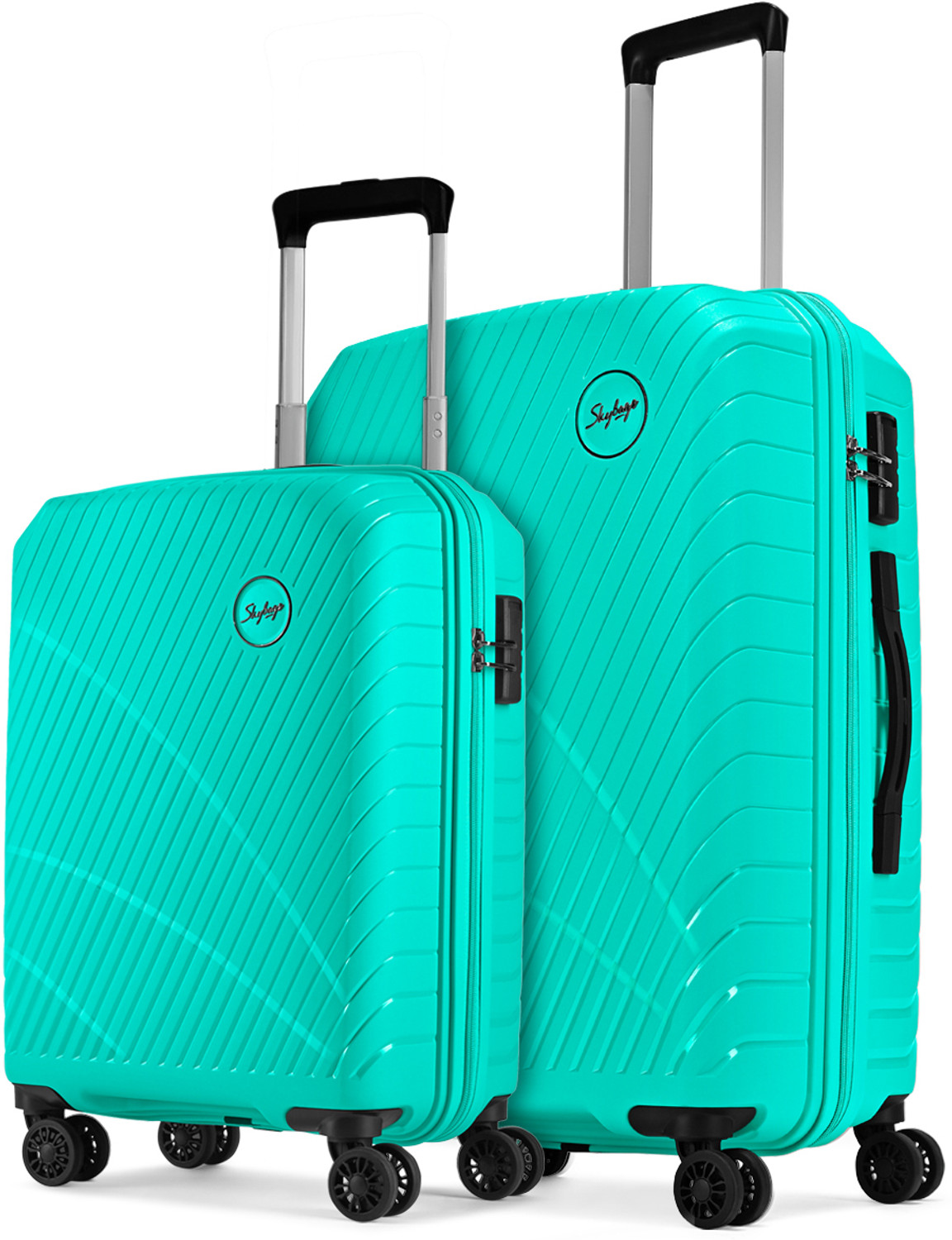 Image of SKYBAGS Streax Set of 2 Trolley Bag 55cm & 66cm | Hard Luggage | Combination Lock Cabin & Check-in Set 8 Wheels - 26 inch