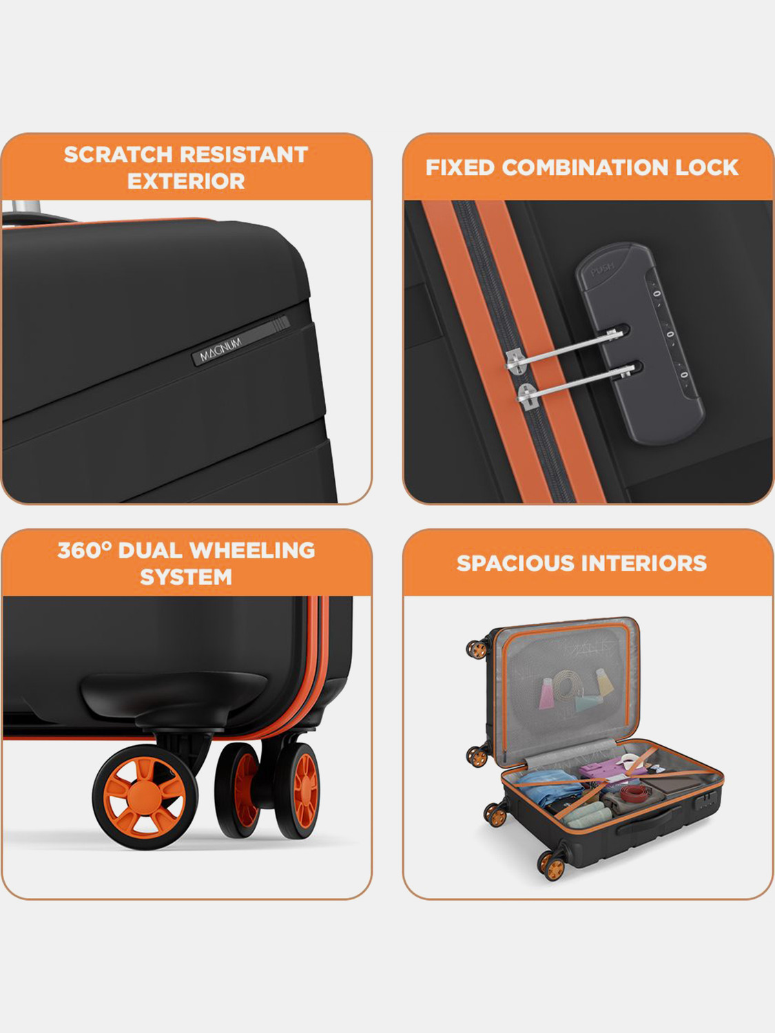 Image of Safari Magnum Evolix 66 Check-in Suitcase 8 Wheels - 26 Inches