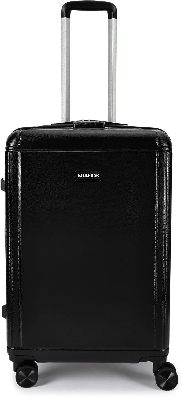 Image of KILLER Box-Light-Weight & Durable Polycarbonate Black Hard Luggage Check-in Suitcase 8 Wheels - 24 Inch