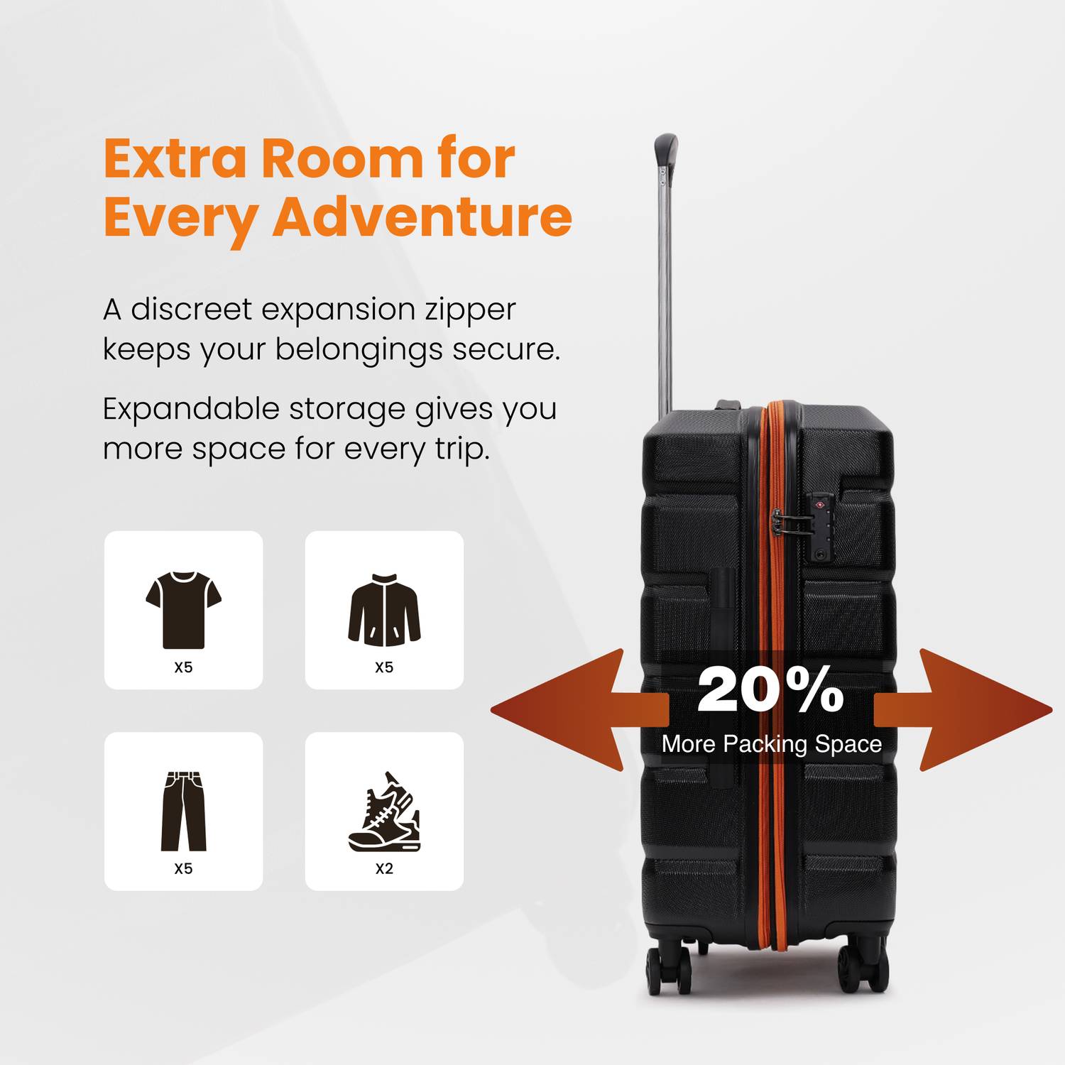 SECURITECH CITADEL 26 Inch Expandable Suitcase - Image 4