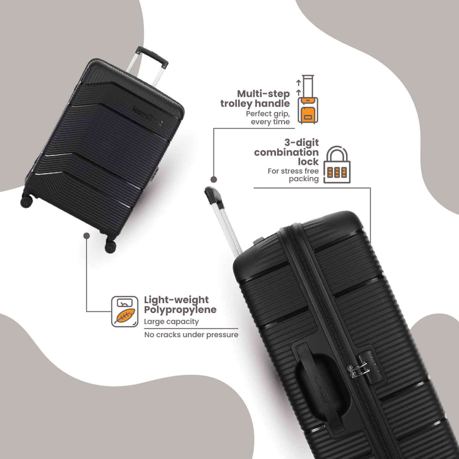 Image of KAMILIANT by American Tourister ARMOR Check-in Suitcase 8 Wheels - 30 inches