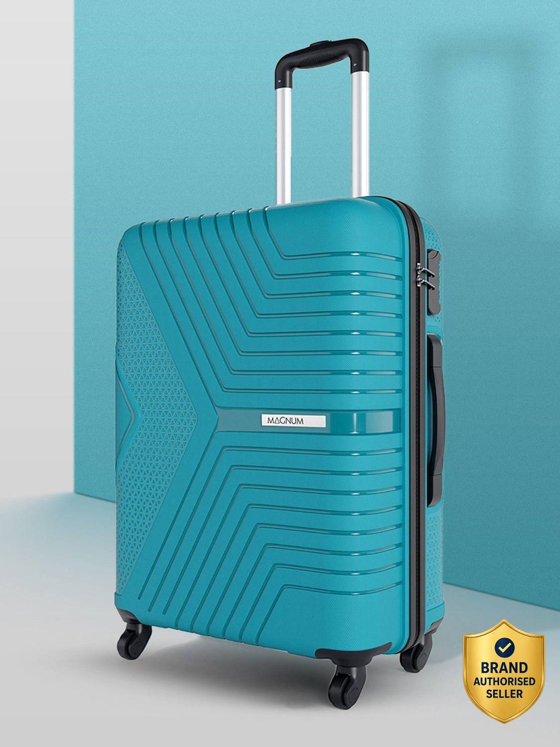 Sig☆彡 Safari Magnum Zeno 66 Check-in Suitcase 4 Wheels - 26 Inches Teal