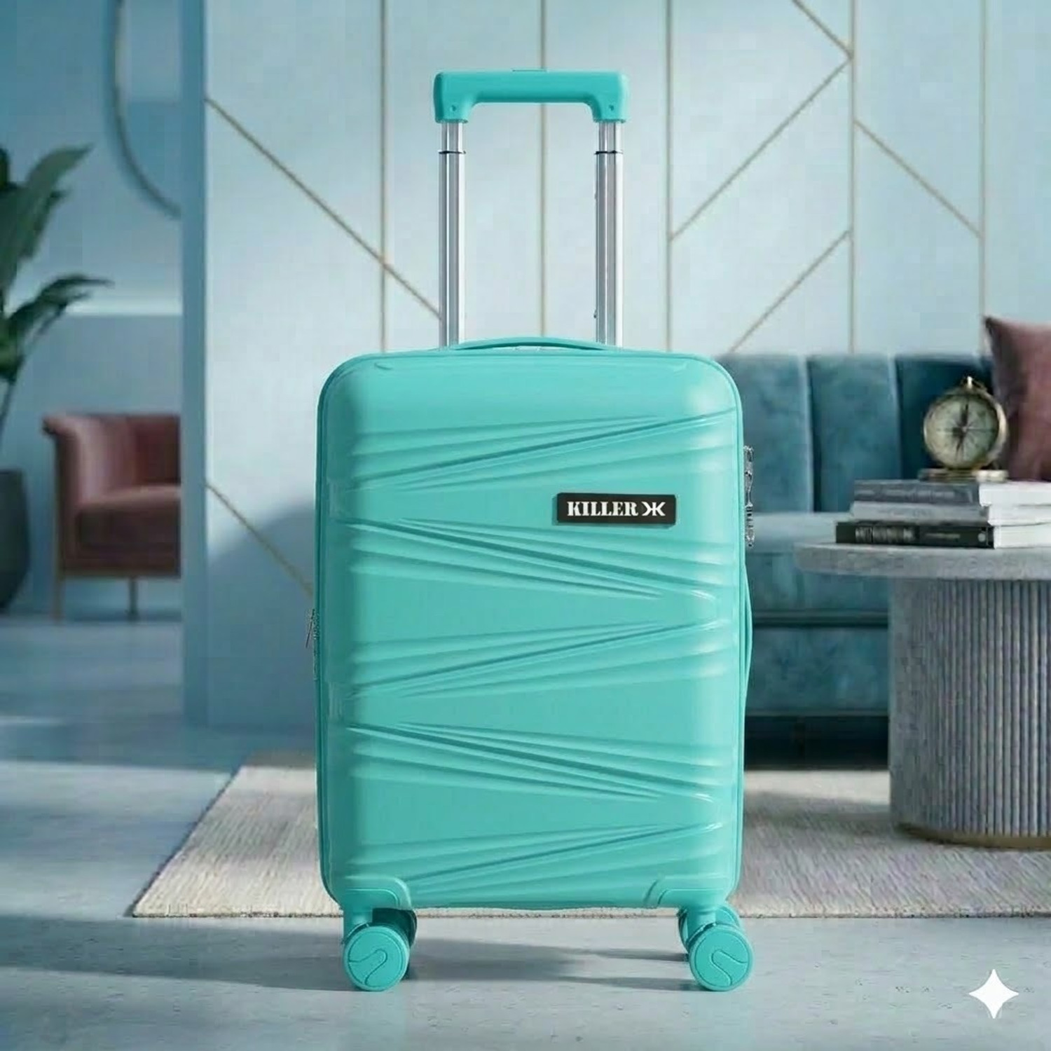 Image of KILLER Hard Sided Spinners, Expandable Travel & Luggage Bags Trolley Bag Expandable Check-in Suitcase 4 Wheels - 24 inch
