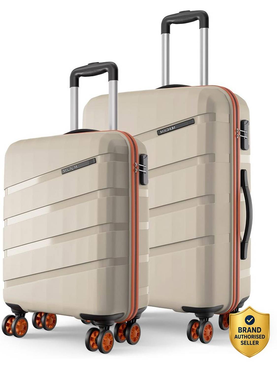 Safari Evolix 55/66 4W Luxury Beige Cabin & Check-in Set 8 Wheels - 26 Inches